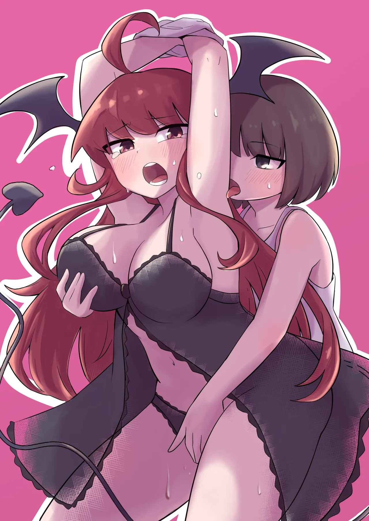 Ubu na Succubus Wakarase Yuri Ecchi | Teaching the Inexperienced Succubus a Lesson with Yuri Sex - Page 1