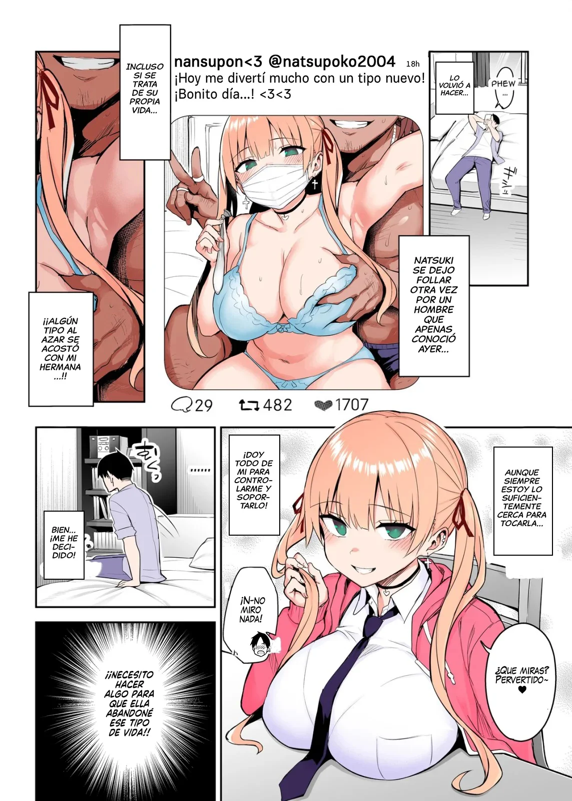 Moto InCha no Kyonyuu Yariman Imouto ga Erosugite, Onii-chan wa Mou…!! 2 | Mi Hermanita quien era una comelibros se convirtió en una Puta de grandes Tetas, Entonces yo…!! 2 - Page 10