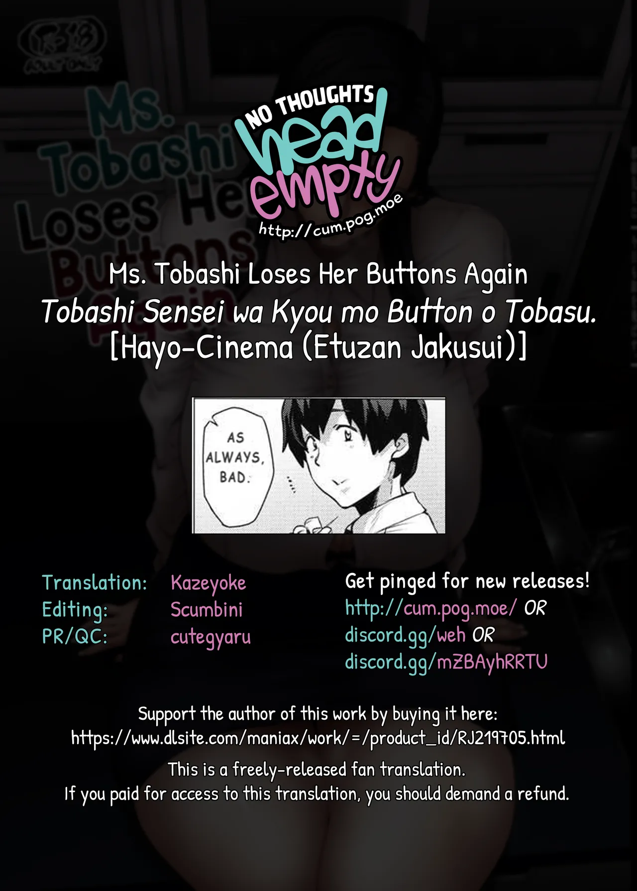 Tobashi Sensei wa Kyou mo Button o Tobasu. | Ms. Tobashi Loses Her Buttons Again - Page 27