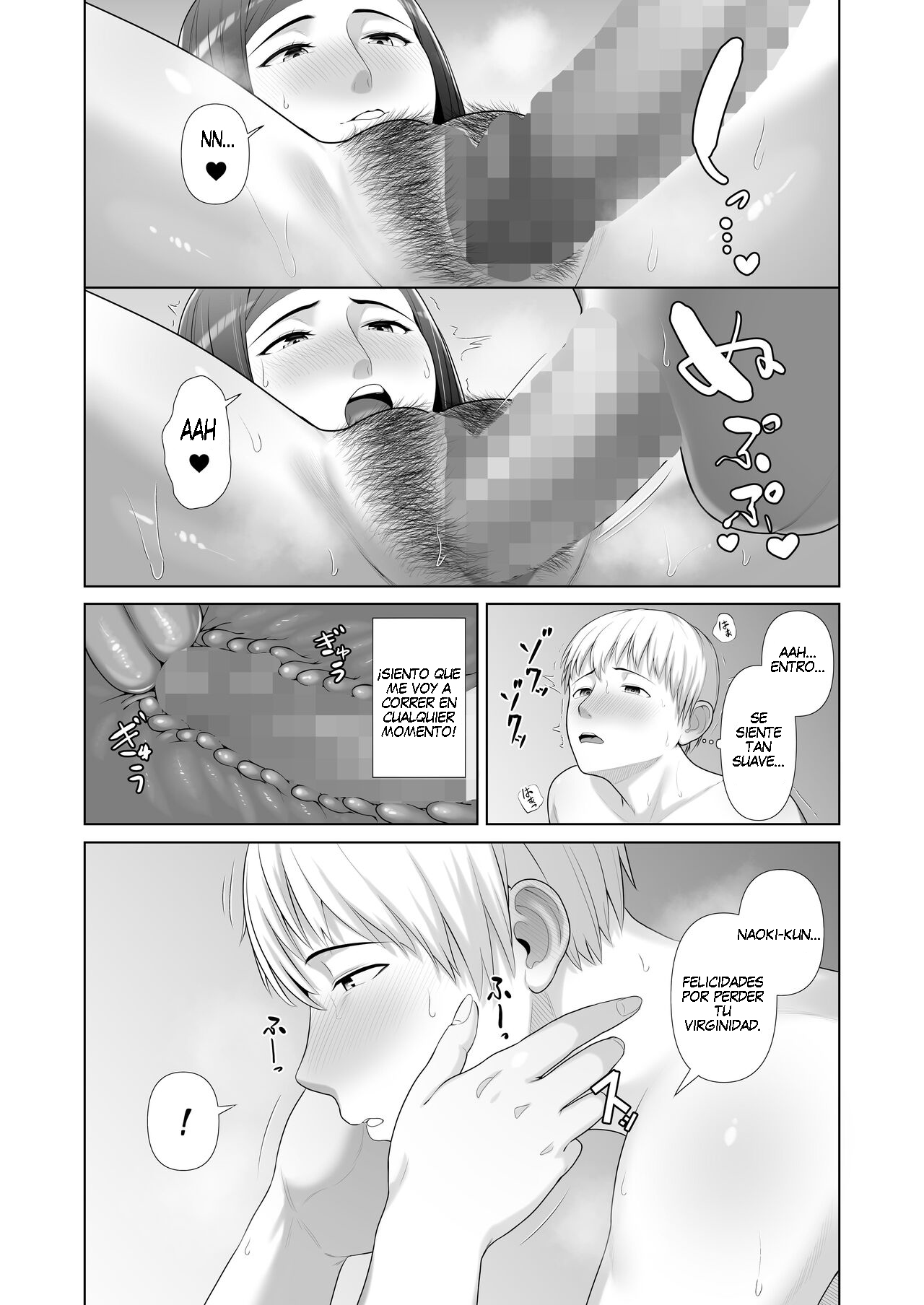 Yuujin no Hahaoya ni Fudeoroshi Saremashita | La Mamá de Mi Amigo Me Quitó la Virginidad - Page 34