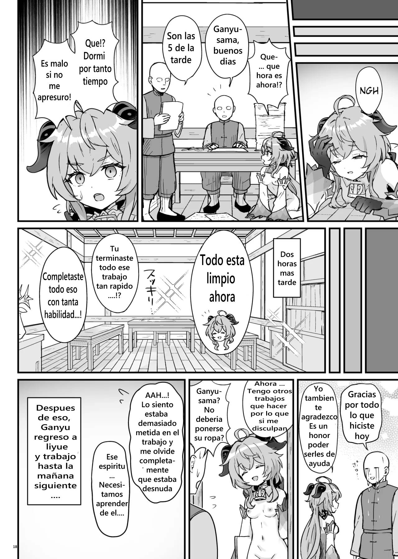 Ganyu-chan ga Shigoto to Seiyoku Shori o Otetsudai suru Hon. | Un Libro donde Ganyu-chan ayuda a los trabajadores con su deseo sexual - Page 19