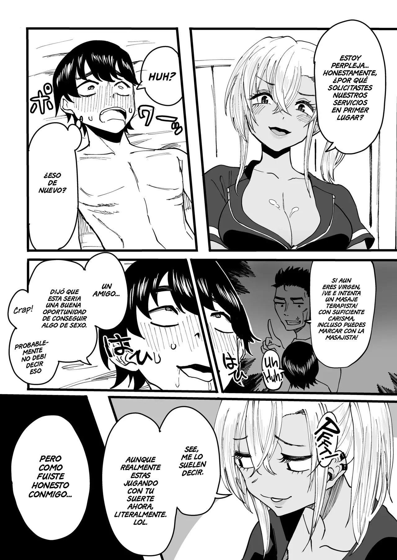 Kurogal Men-esthe Jou ga Yarasetekureru Hanashi | Un Masaje con Final Feliz Dado por una Bronceada Gyaru Terapeuta - Page 24