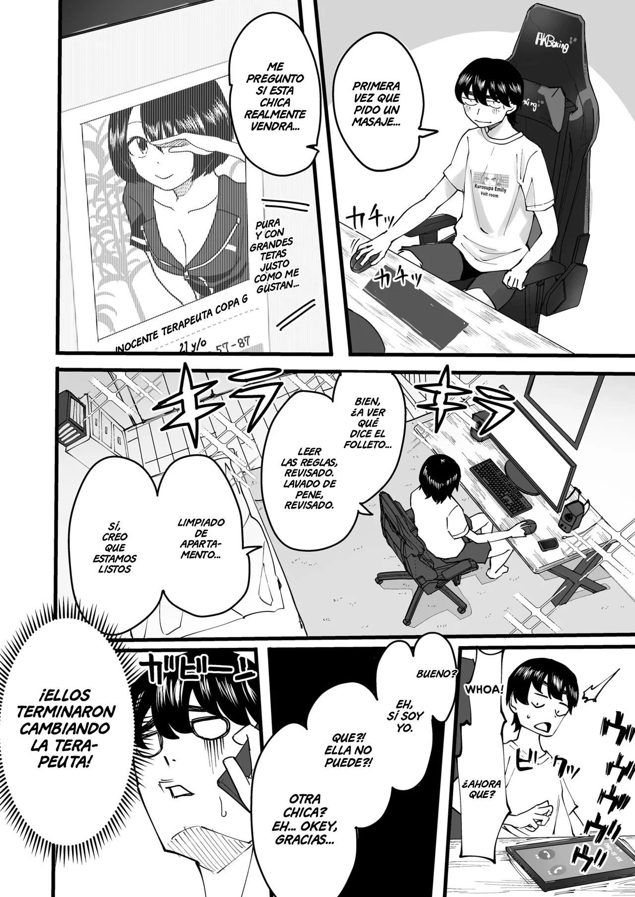 Kurogal Men-esthe Jou ga Yarasetekureru Hanashi | Un Masaje con Final Feliz Dado por una Bronceada Gyaru Terapeuta - Page 3
