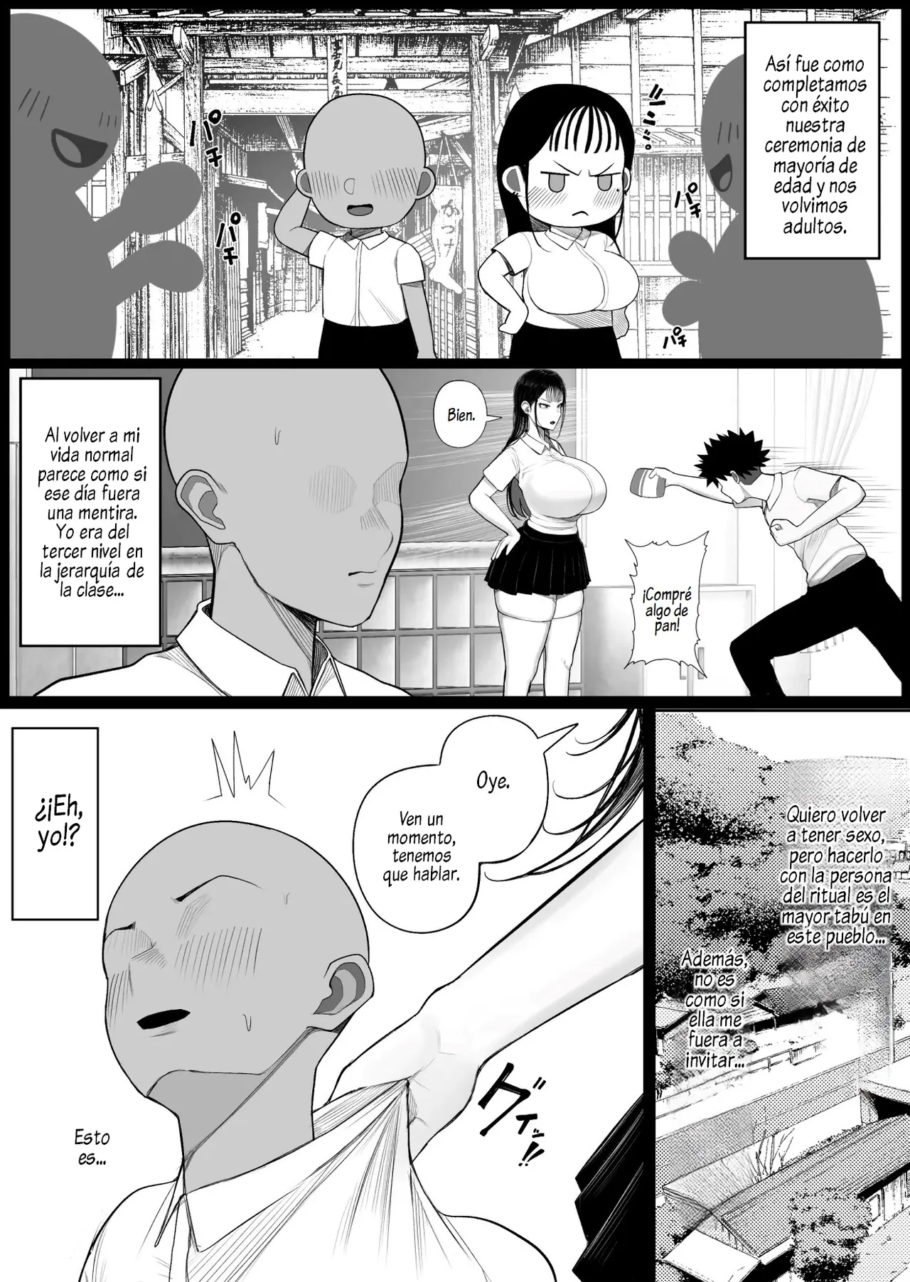 Mura no Kishuu de Bakunyuu Yankee to Yareta Hanashi | Pude Tener Sexo Con Una Delincuente De Pechos Enormes Debido A Una Extraña Costumbre Del Pueblo - Page 40