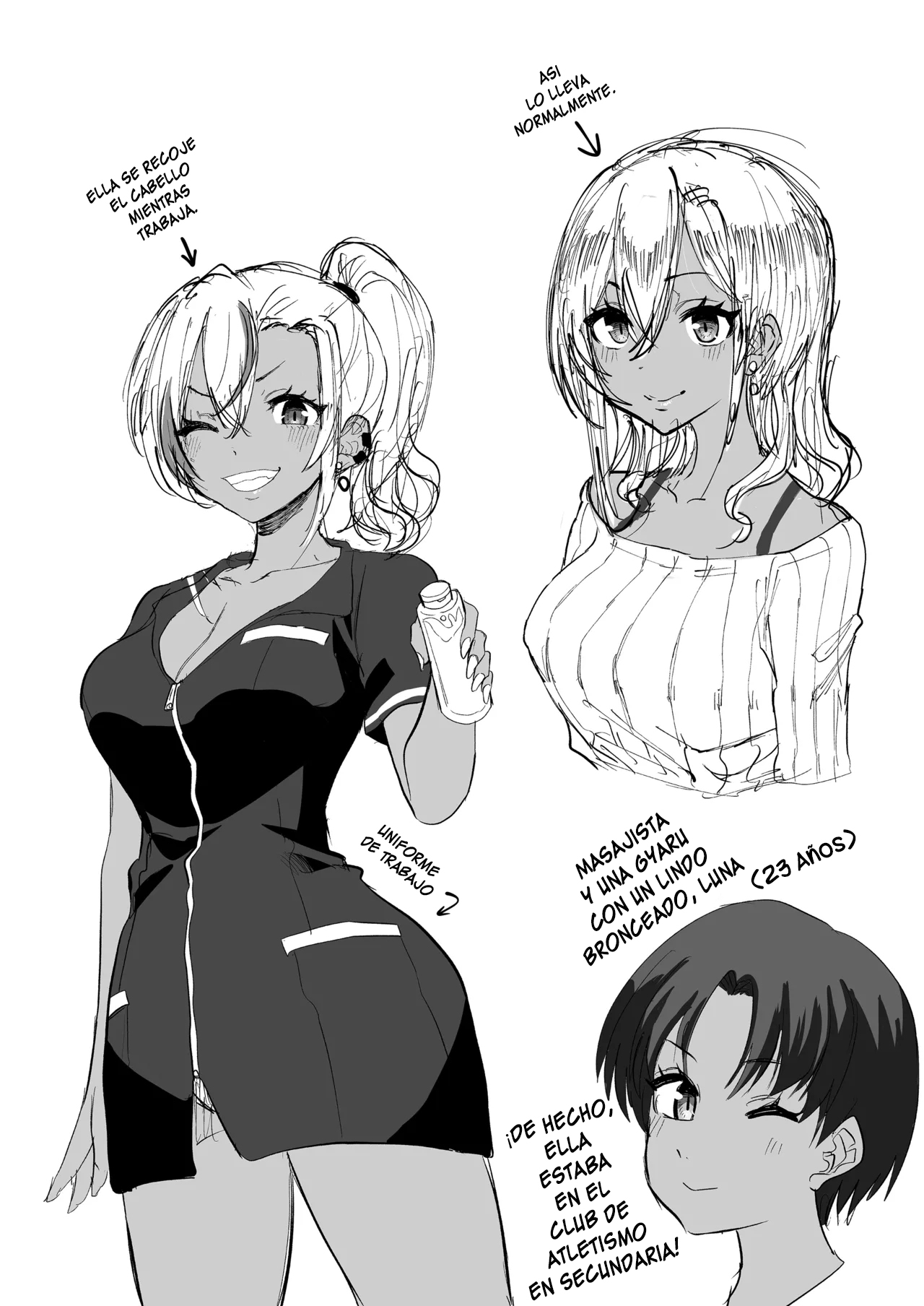 Kurogal Men-esthe Jou ga Yarasetekureru Hanashi | Un Masaje con Final Feliz Dado por una Bronceada Gyaru Terapeuta - Page 42