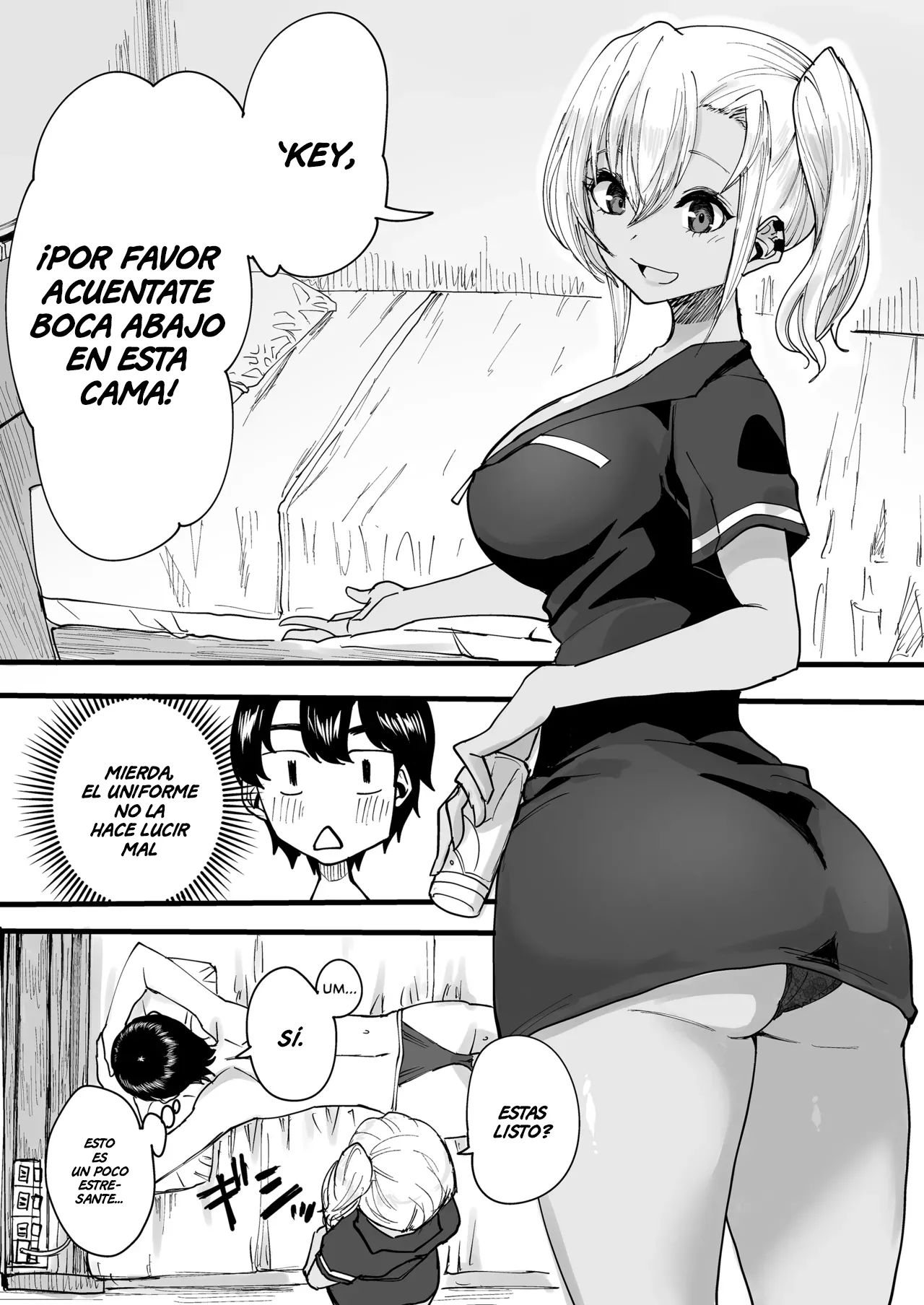 Kurogal Men-esthe Jou ga Yarasetekureru Hanashi | Un Masaje con Final Feliz Dado por una Bronceada Gyaru Terapeuta - Page 8