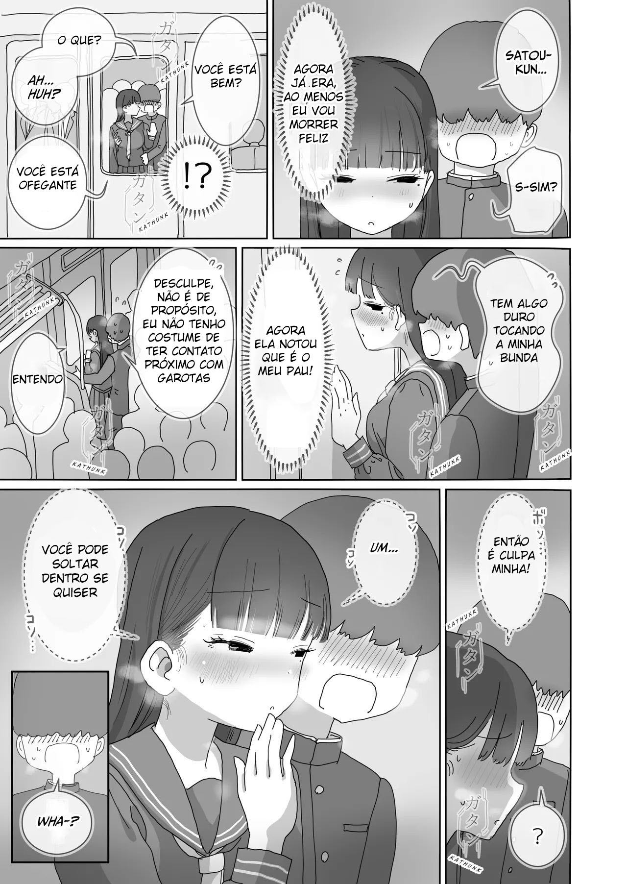 Gozando Silenciosamente na Minha Colega de Classe em um Trem Lotado - Page 8