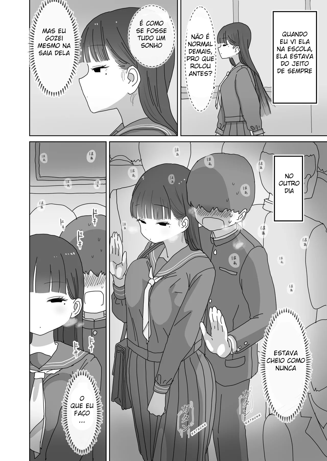 Gozando Silenciosamente na Minha Colega de Classe em um Trem Lotado - Page 13
