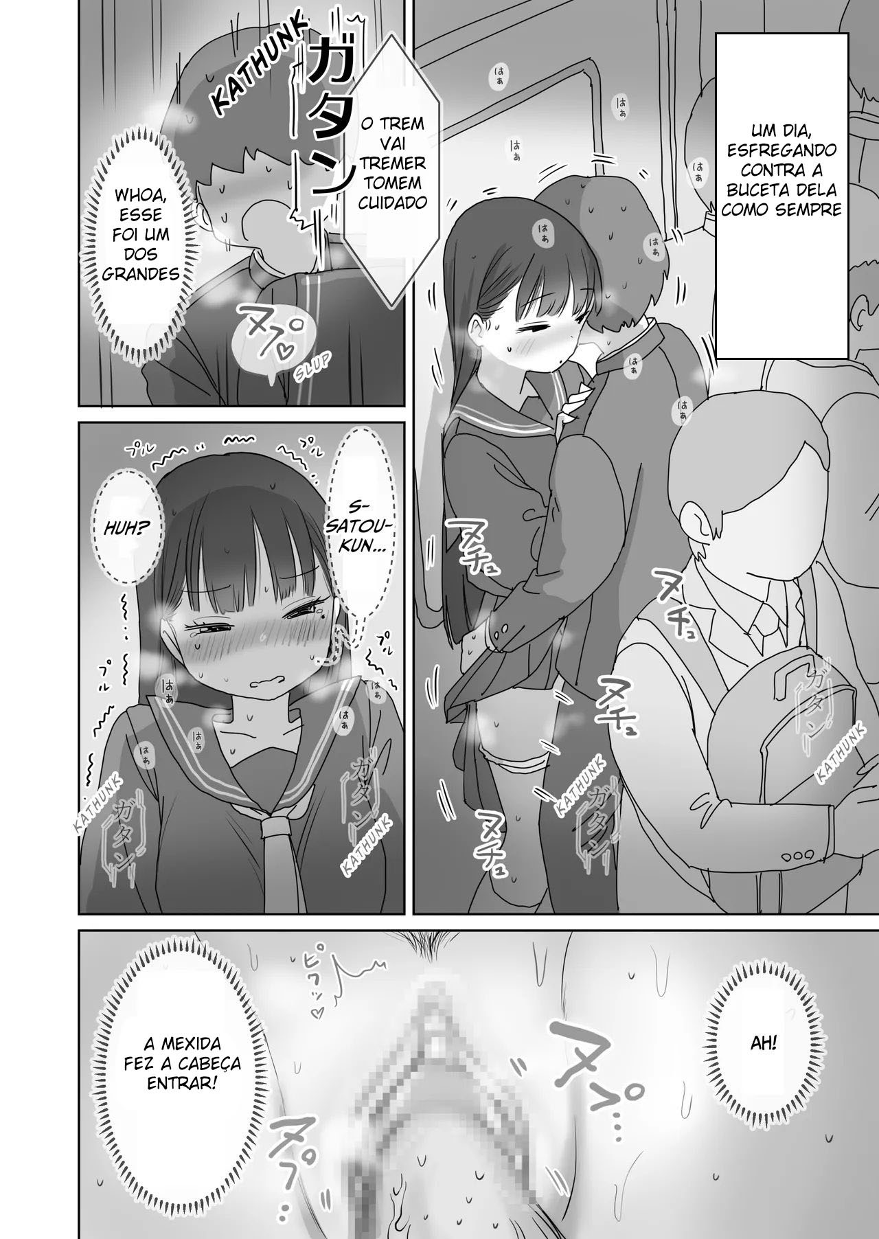 Gozando Silenciosamente na Minha Colega de Classe em um Trem Lotado - Page 27