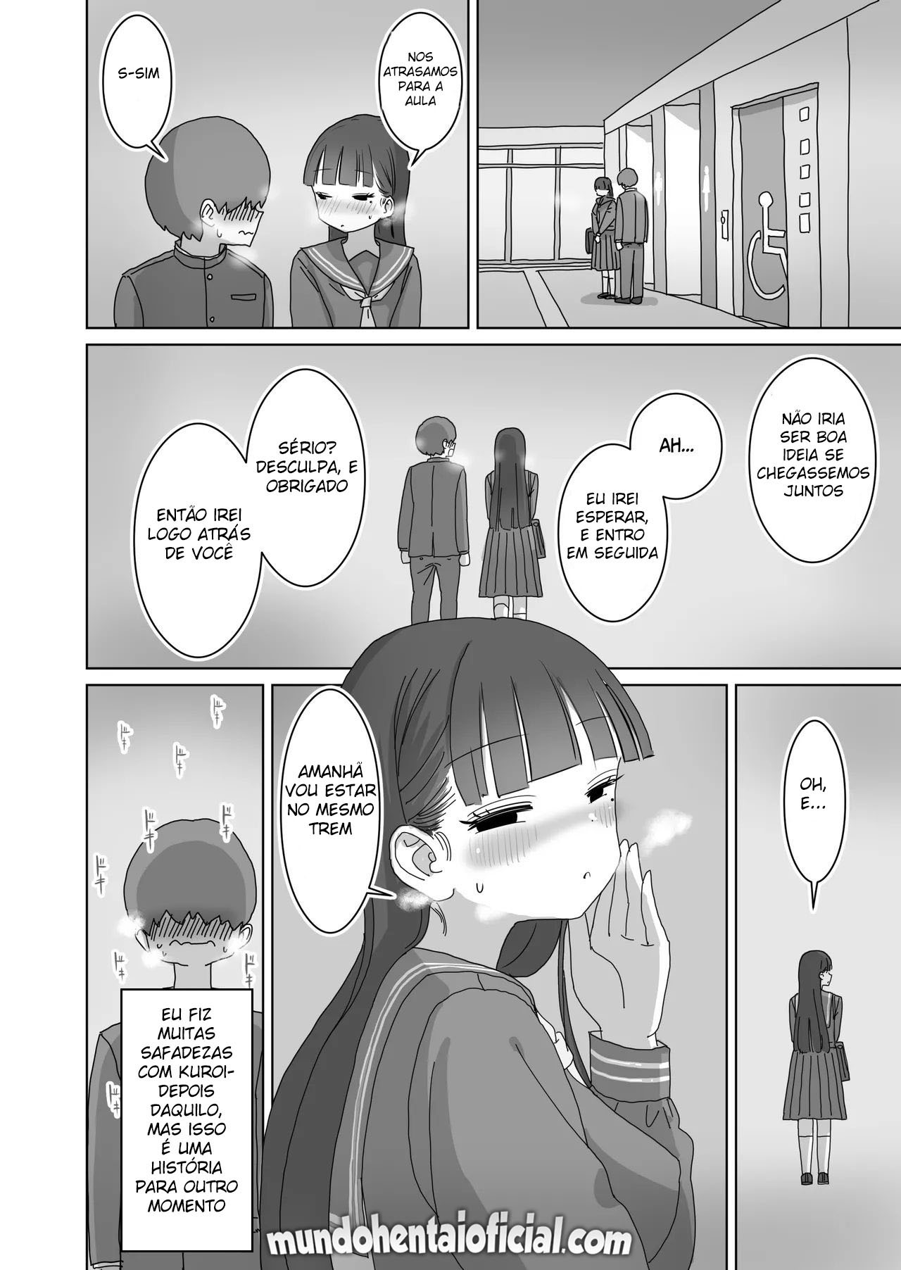 Gozando Silenciosamente na Minha Colega de Classe em um Trem Lotado - Page 43