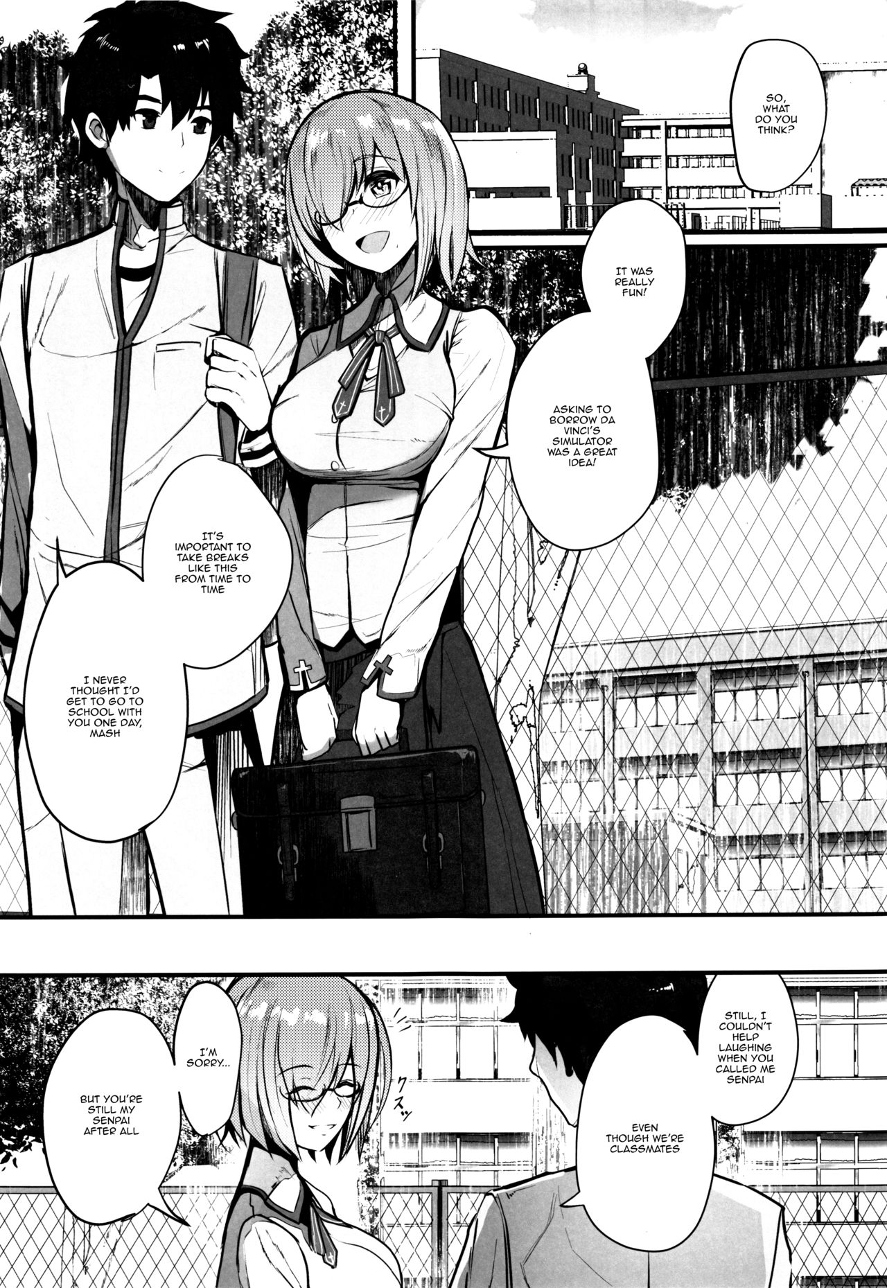 Mash to Koukou Seikatsu Seifuku Hatsu Ecchi Hen - Page 2