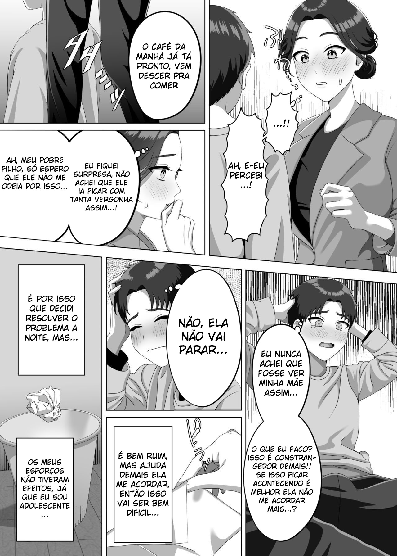 Uma Mãe Fica Excitada Com a Ereção Matinal do Filho - Page 10