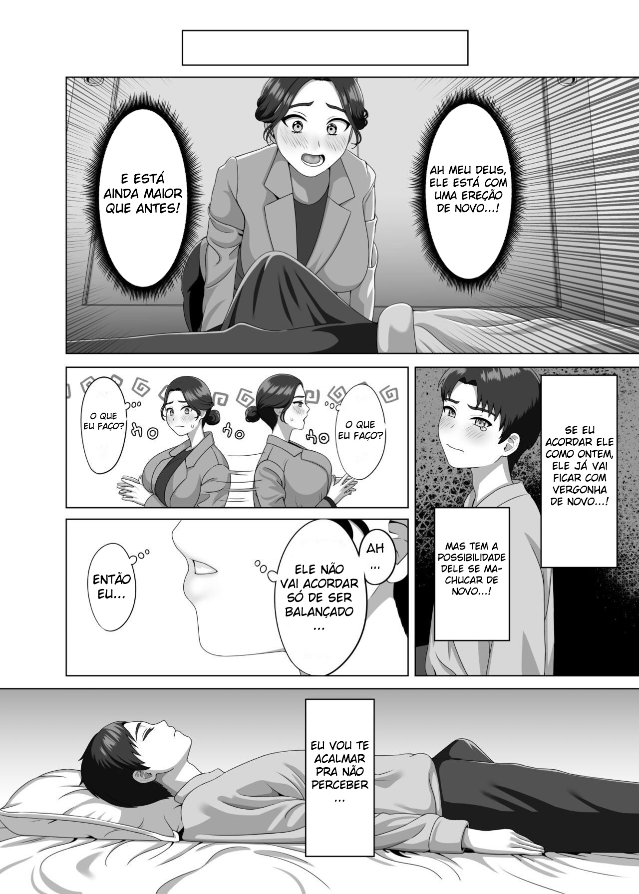 Uma Mãe Fica Excitada Com a Ereção Matinal do Filho - Page 11