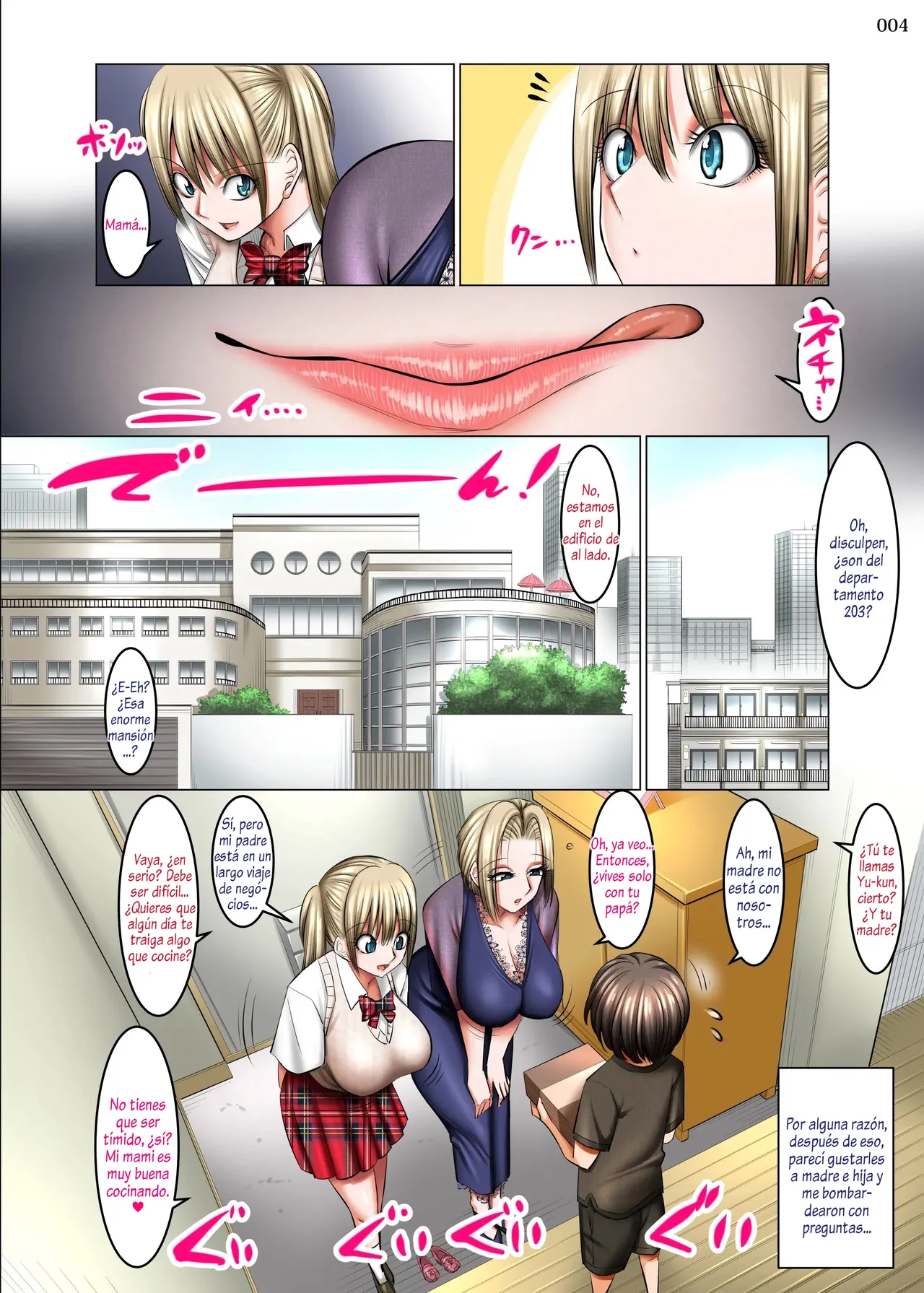 Otonari-san wa Inran Kinpatsu Succubus Oyako | Mis Vecinas Son Una Madre E Hija Sucubos Rubias Y Lascivas - Page 3