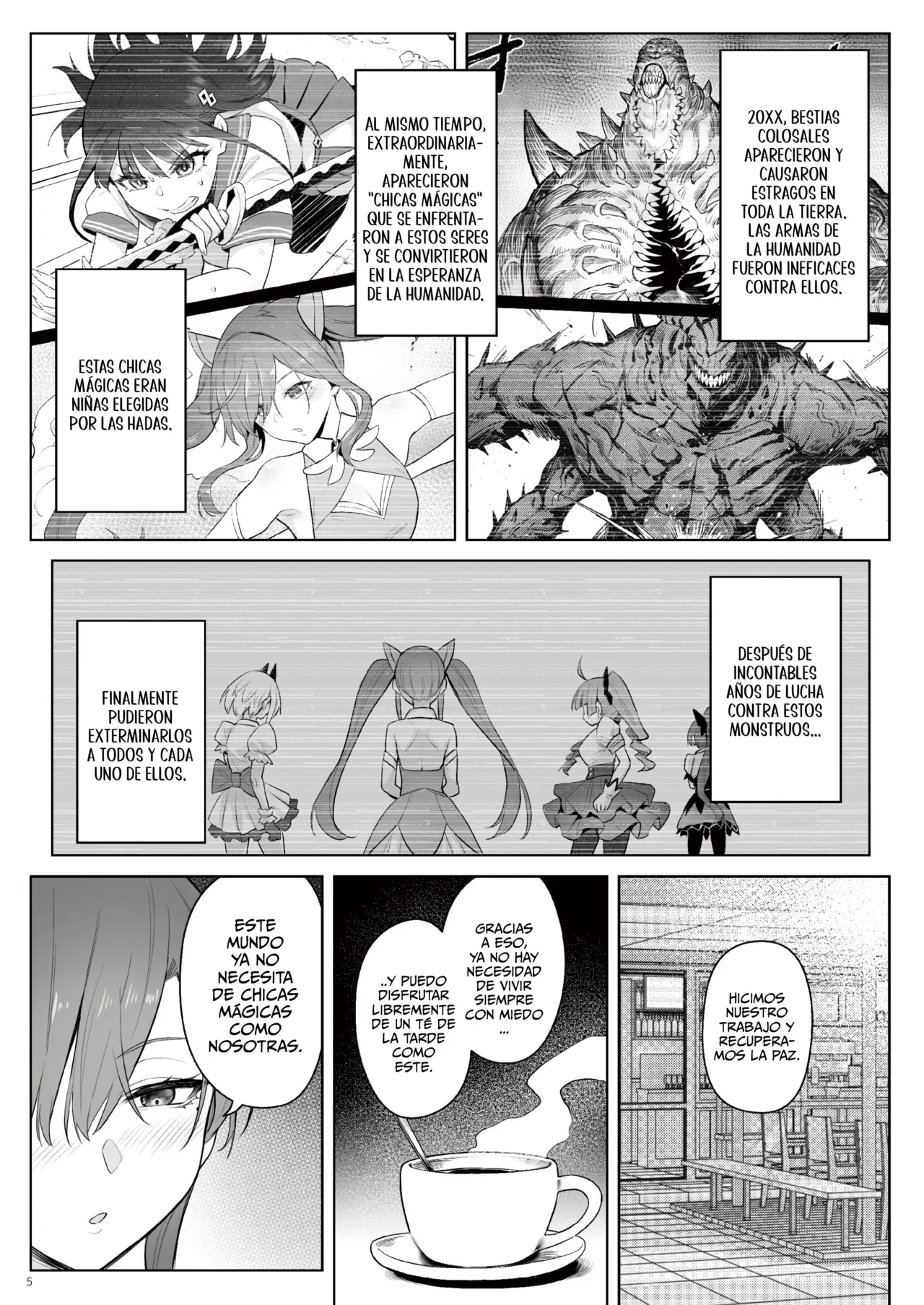 Moto Mahou Shoujo no Shigoto Hanashi Ao Zenjitsutan | El Trabajo De La Ex Chica Mágica Azul ~Prologo~ - Page 4