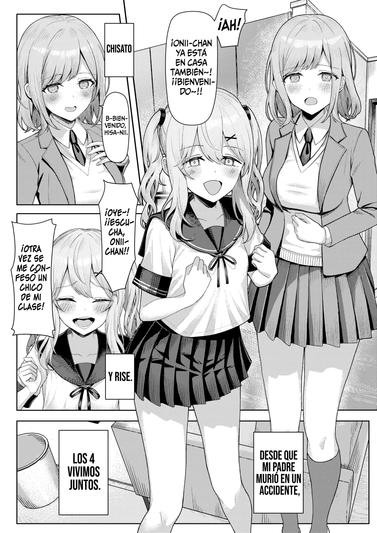 Chichi no Saikon de Doukyo suru Koto ni Natta Gibo no Gijou Shimai to Kawarugawaru Sex shite shimatta Hon - Page 4