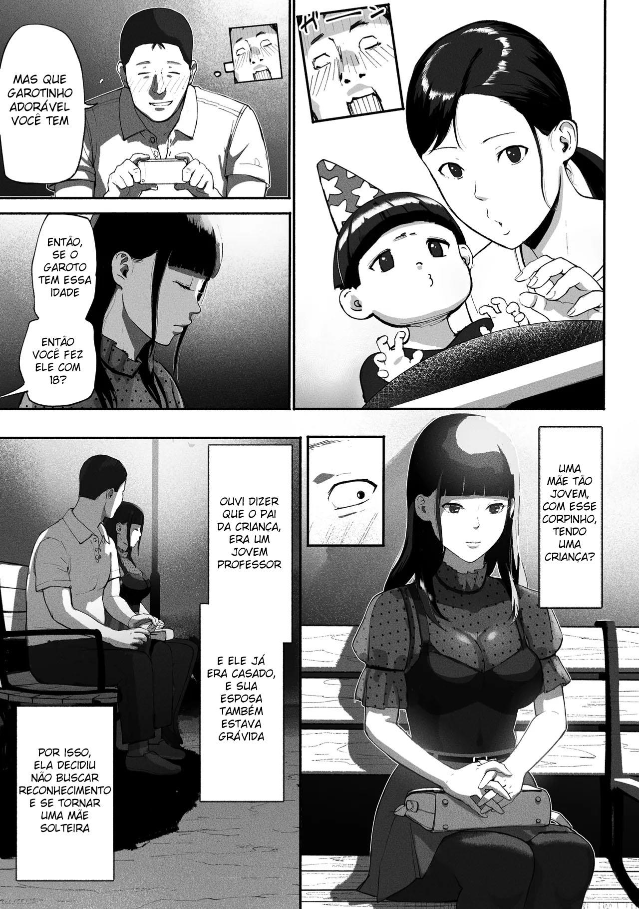 Mãe Solteira Fazendo Sexo Compensado ~ Acabei Encontrando A Novata do Trabalho No Aplicativo - Page 15