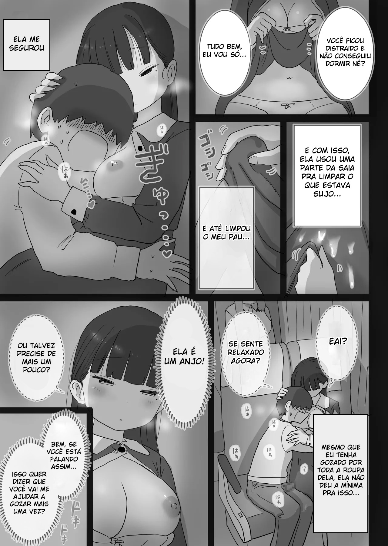 Minha Colega de Sala Kuroi Deixou Eu Gozar Nela Durante Uma Viagem Noturna de Ônibus - Page 17