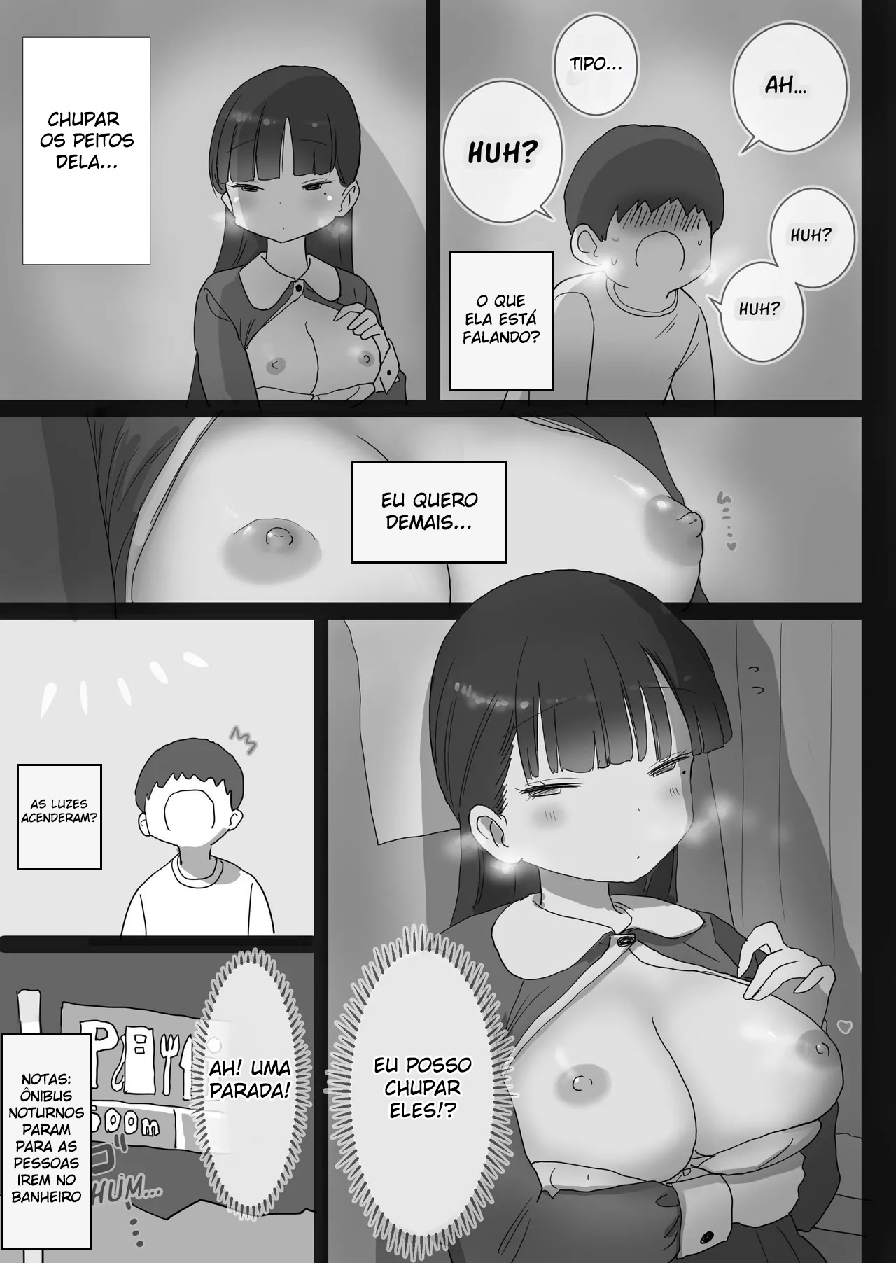 Minha Colega de Sala Kuroi Deixou Eu Gozar Nela Durante Uma Viagem Noturna de Ônibus - Page 19
