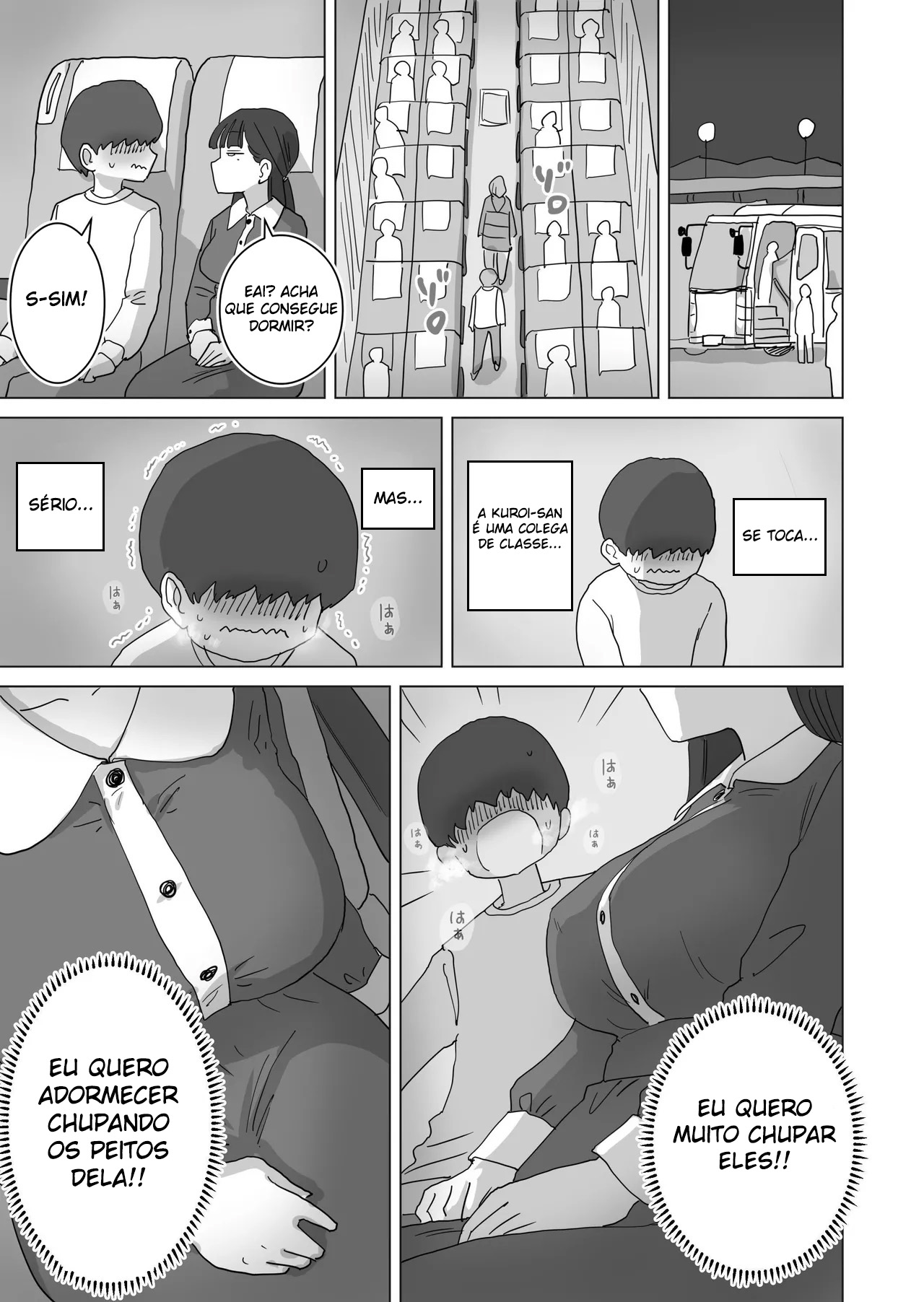 Minha Colega de Sala Kuroi Deixou Eu Gozar Nela Durante Uma Viagem Noturna de Ônibus - Page 23