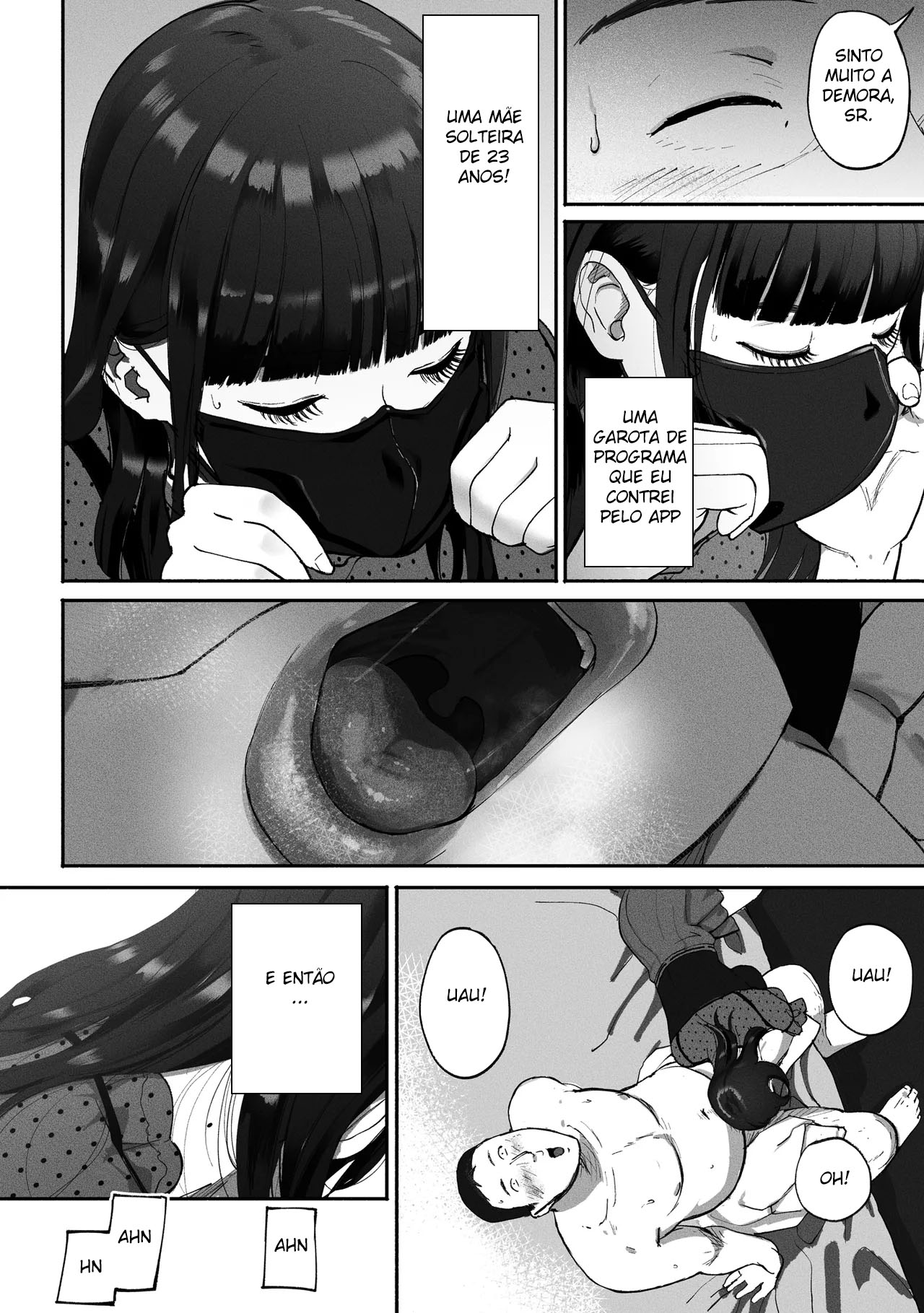 Mãe Solteira Fazendo Sexo Compensado ~ Acabei Encontrando A Novata do Trabalho No Aplicativo - Page 4