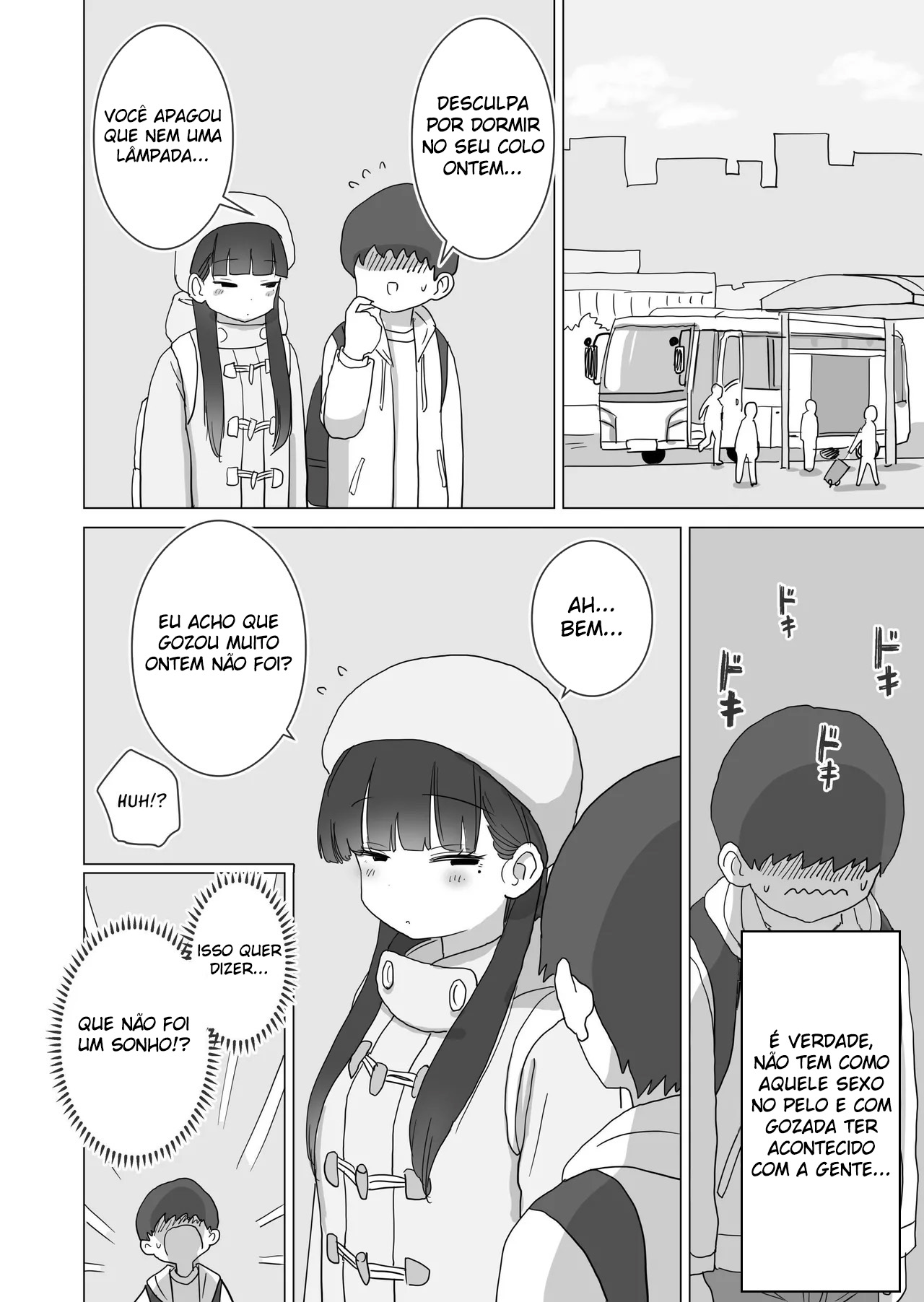 Minha Colega de Sala Kuroi Deixou Eu Gozar Nela Durante Uma Viagem Noturna de Ônibus - Page 48