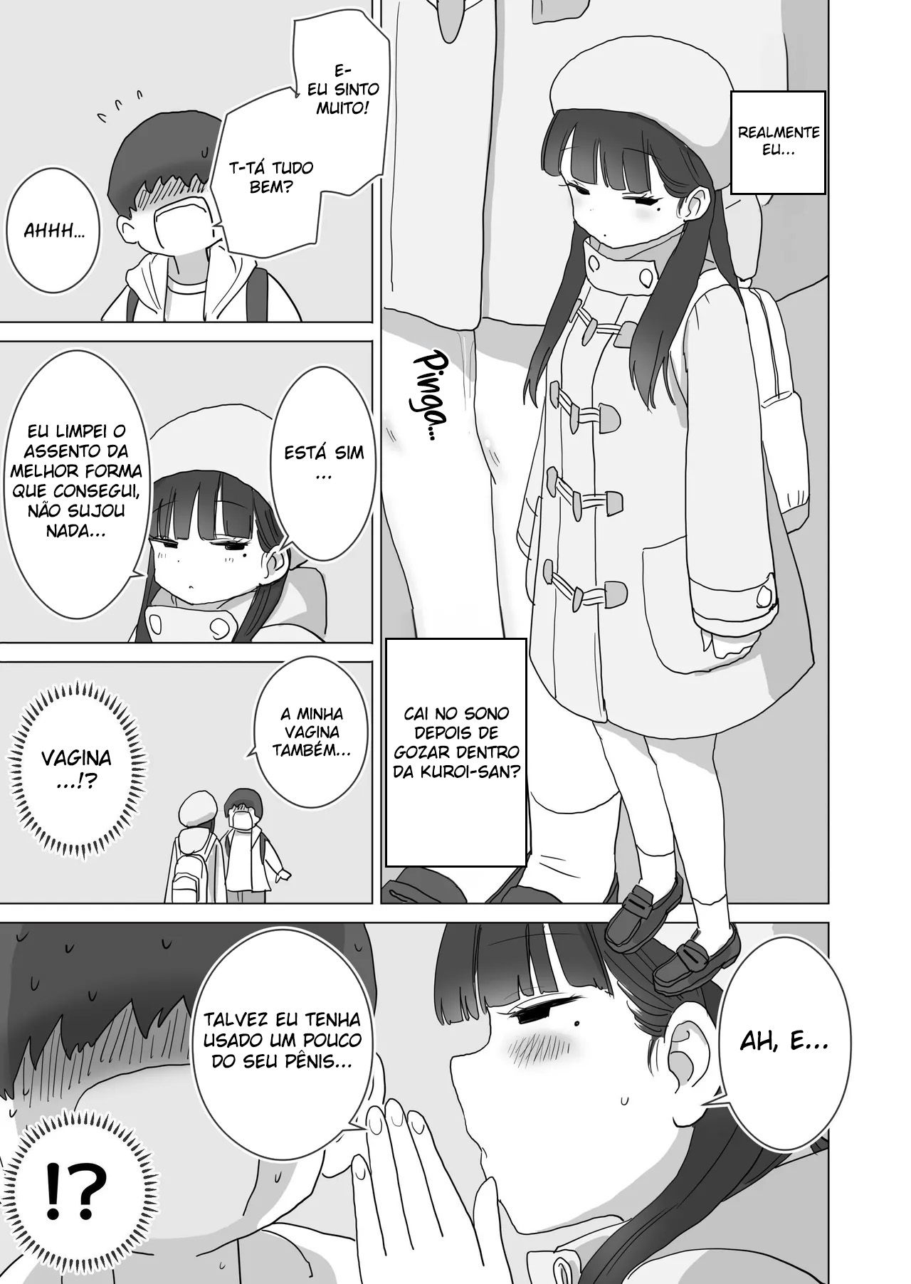 Minha Colega de Sala Kuroi Deixou Eu Gozar Nela Durante Uma Viagem Noturna de Ônibus - Page 49