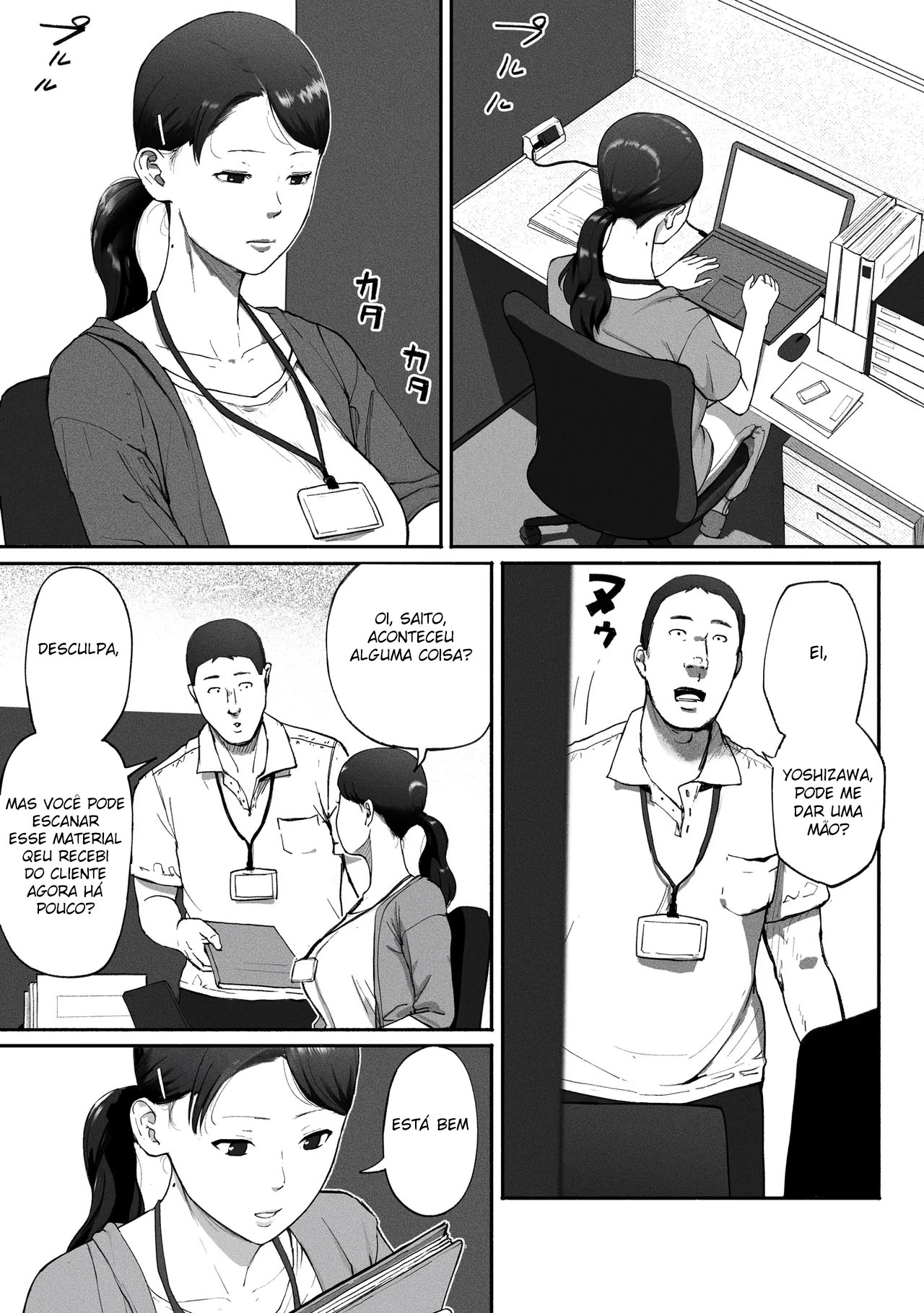 Mãe Solteira Fazendo Sexo Compensado ~ Acabei Encontrando A Novata do Trabalho No Aplicativo - Page 5