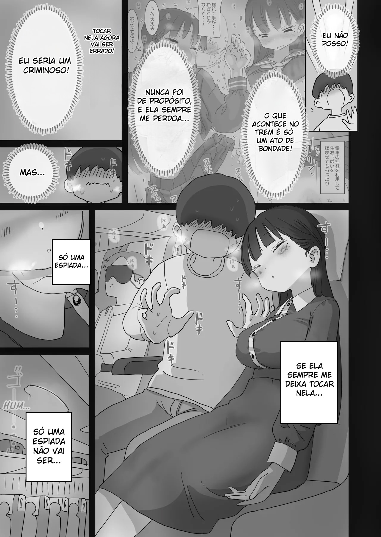 Minha Colega de Sala Kuroi Deixou Eu Gozar Nela Durante Uma Viagem Noturna de Ônibus - Page 9