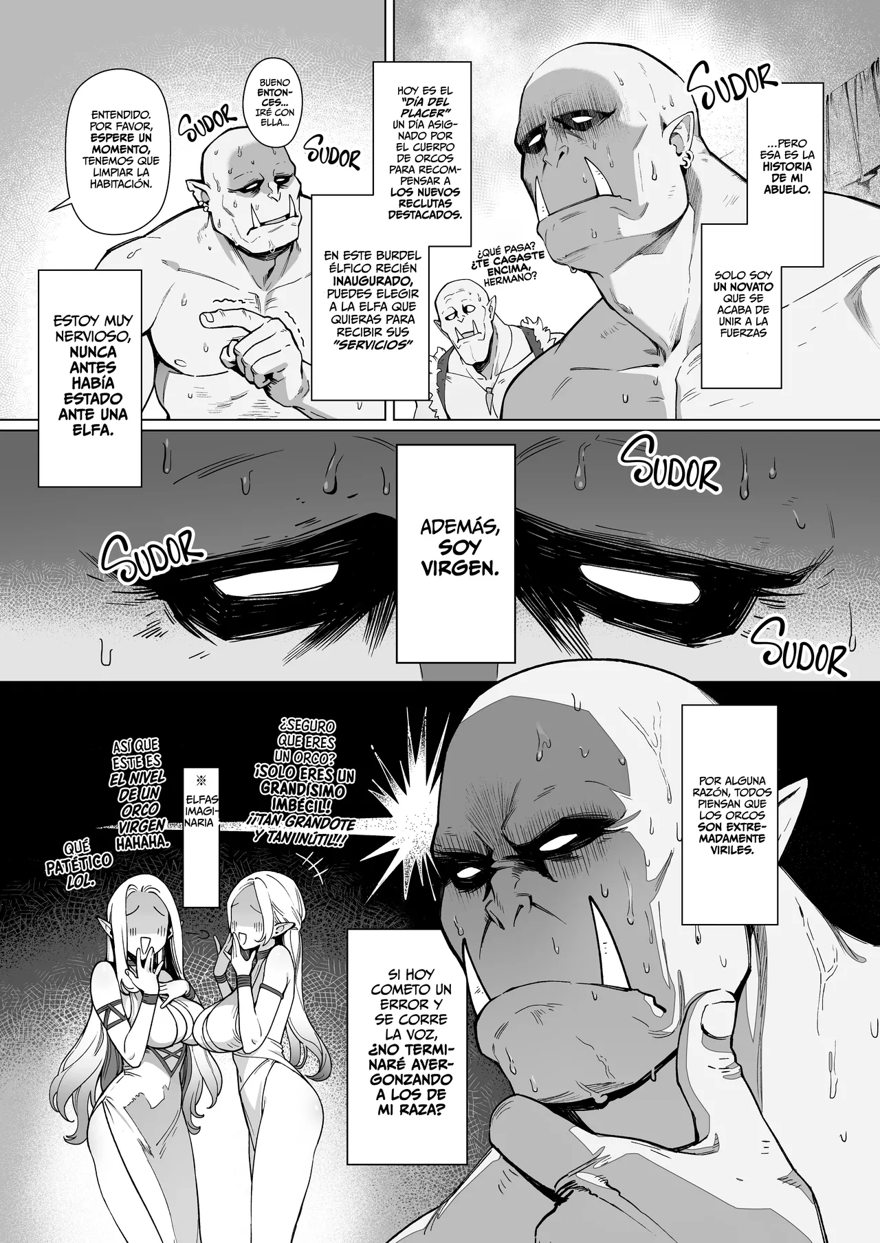 Yosei Shoukan 3-goushitsu Lacy ~Kasshoku Hada Elf o Shimei Shita Dotei Orc~ 1 - Page 4