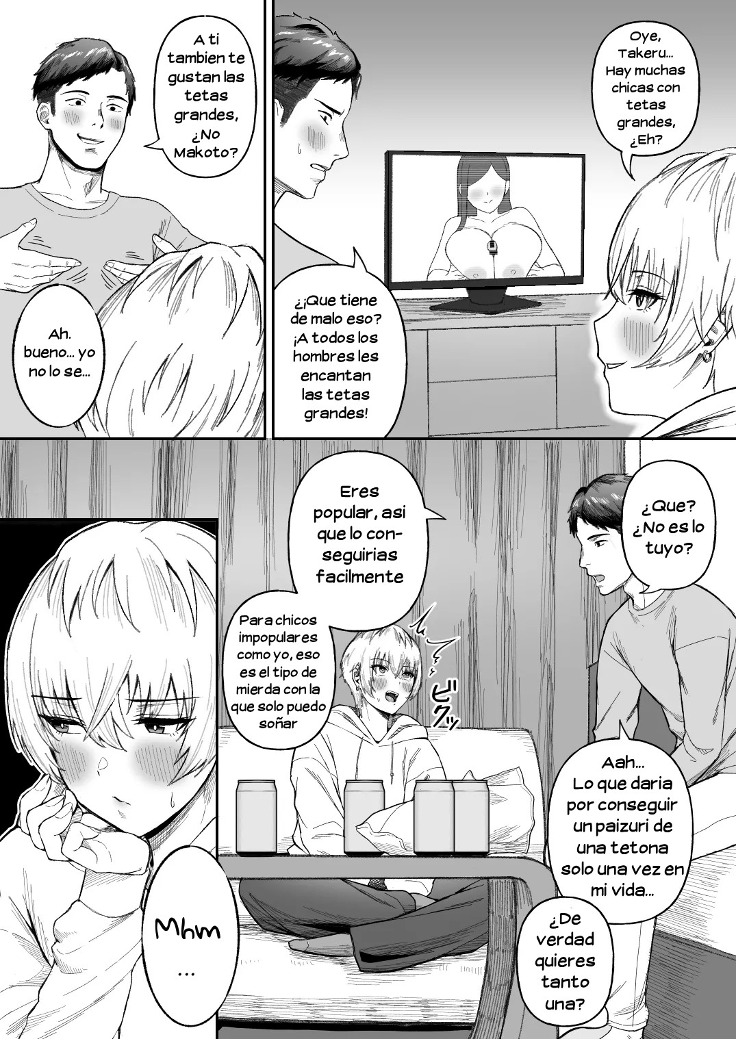 Shinyuu no Ikemen Danshi ga Jitsu wa Bakunyuu Joshi da to Hanmei shita Baai｜Lo que Pasaría si Descubrieran que el Guapetón de mi Amigo Realmente es una Hermosa Chica de Pechos Grandes - Page 4
