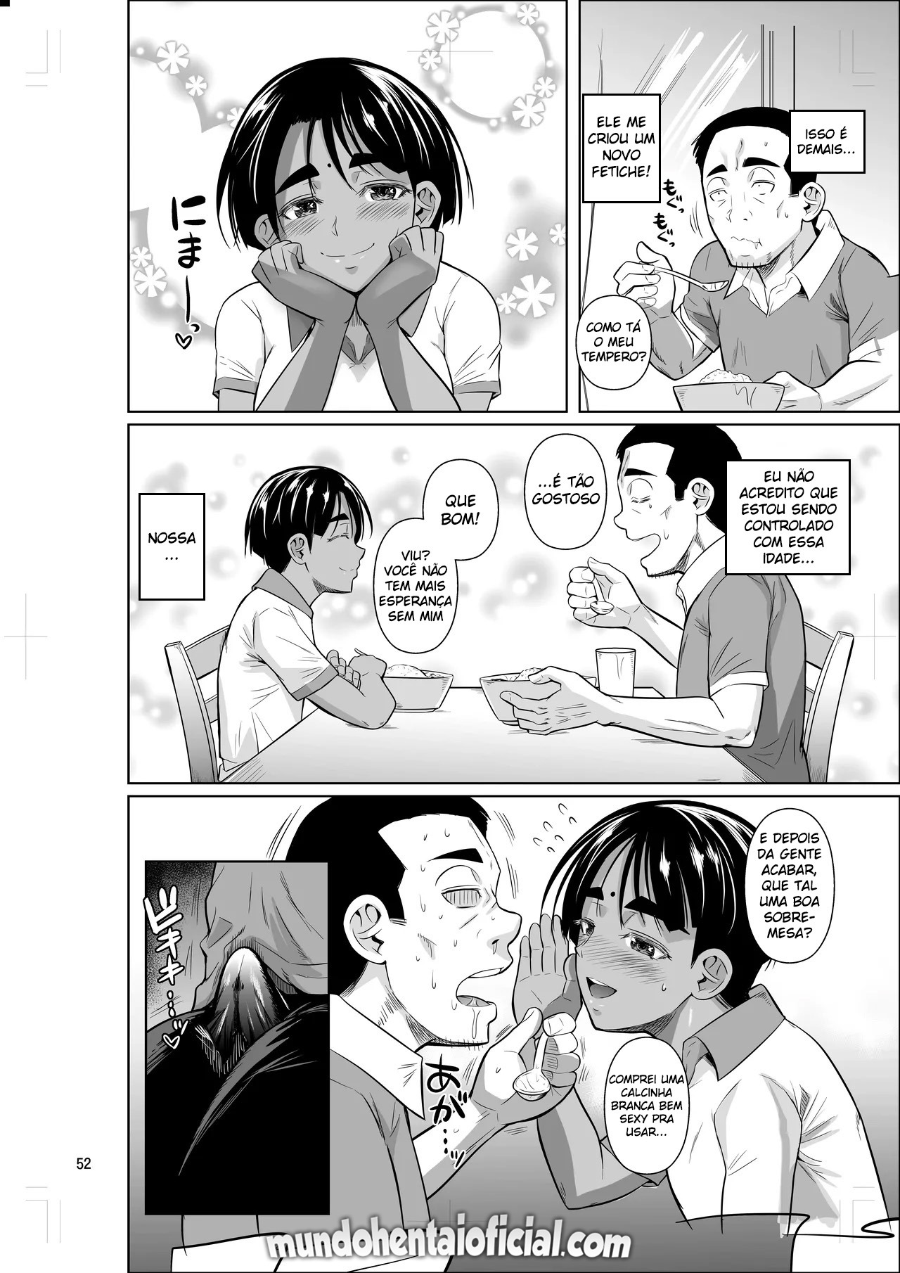 Ela Conseguiu um Emprego em um Dormitório de Estudantes Estrangeiros 2 - Page 53