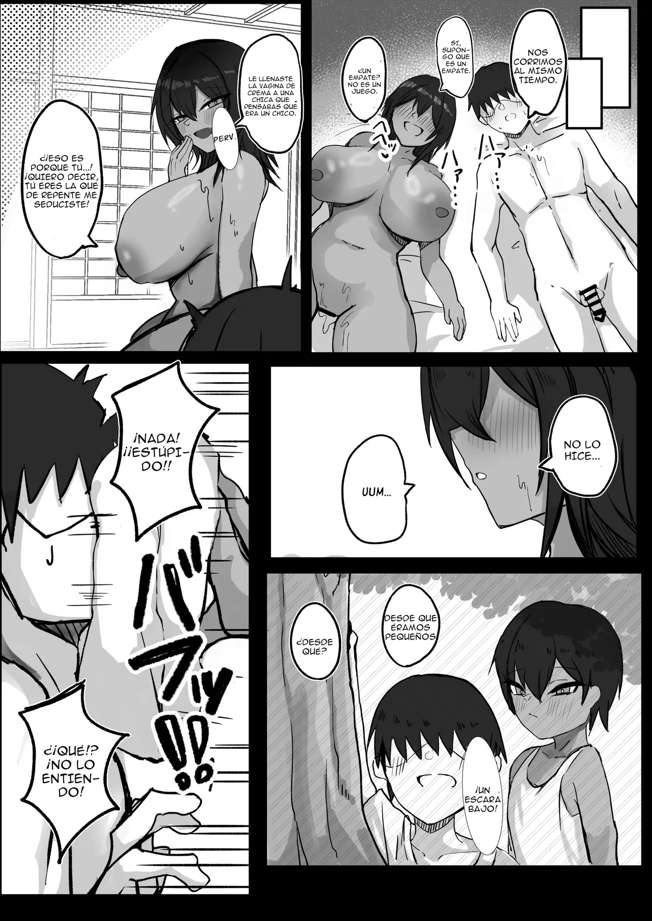 Mukashi Otoko dato Omotteta Kasshoku Bakunyuu Osananajimi to H Suru Hon Zenpen | Tuve Sexo con Mi Amiga Bronceada y Solía Pensar que Era un Chico - Page 37