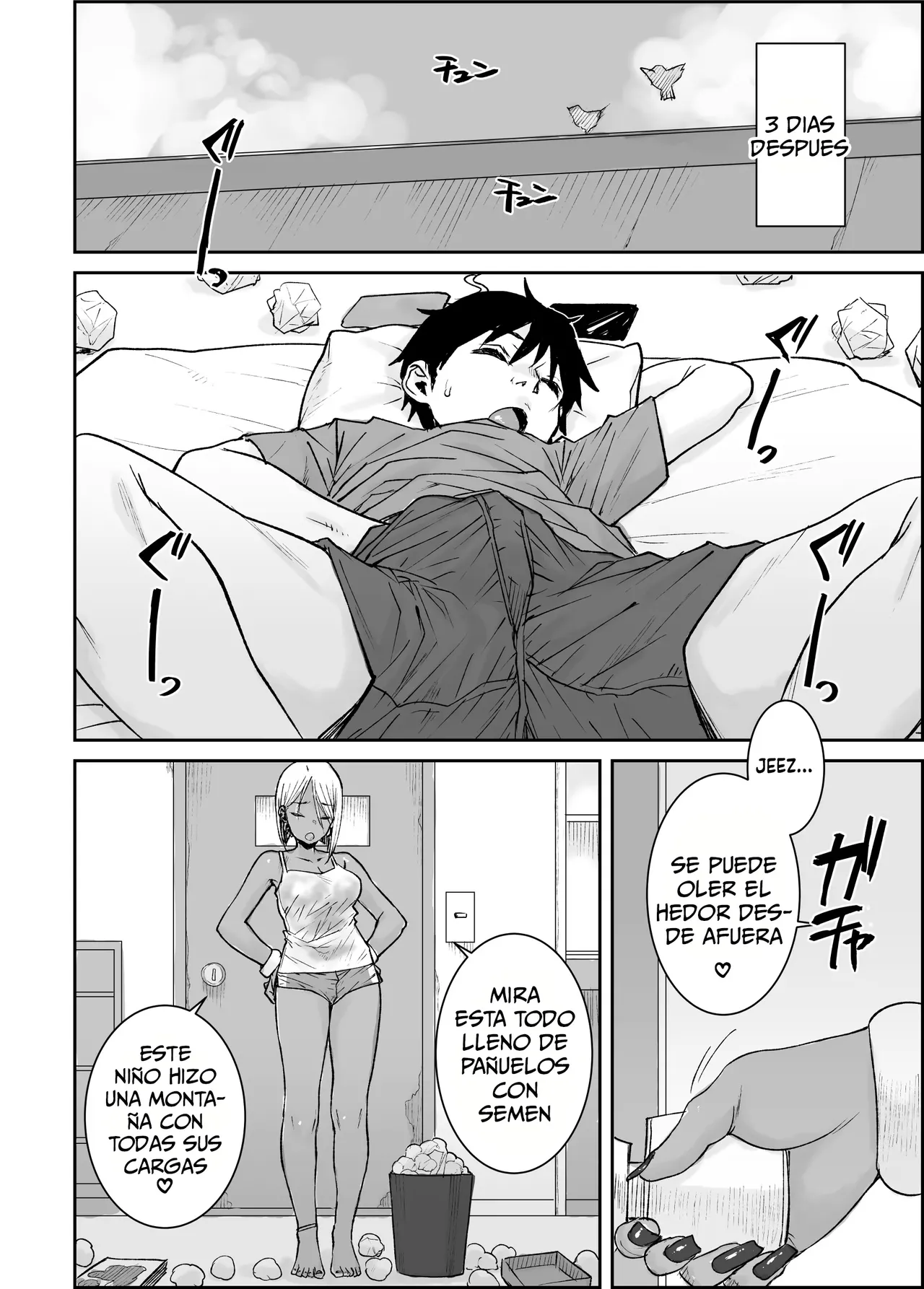 Daigakusei no Ore, Kuro Gal Bijo Kanrinin-San (35) no Hageshii Kuiuchi Kijoui de Nama Nakadashi shaimashita|Yo, Un Humilde Universitario, Me Cogí A Mi Casera, Que Es Una Gyaru De Piel Morena (De 35 Años) - Page 5
