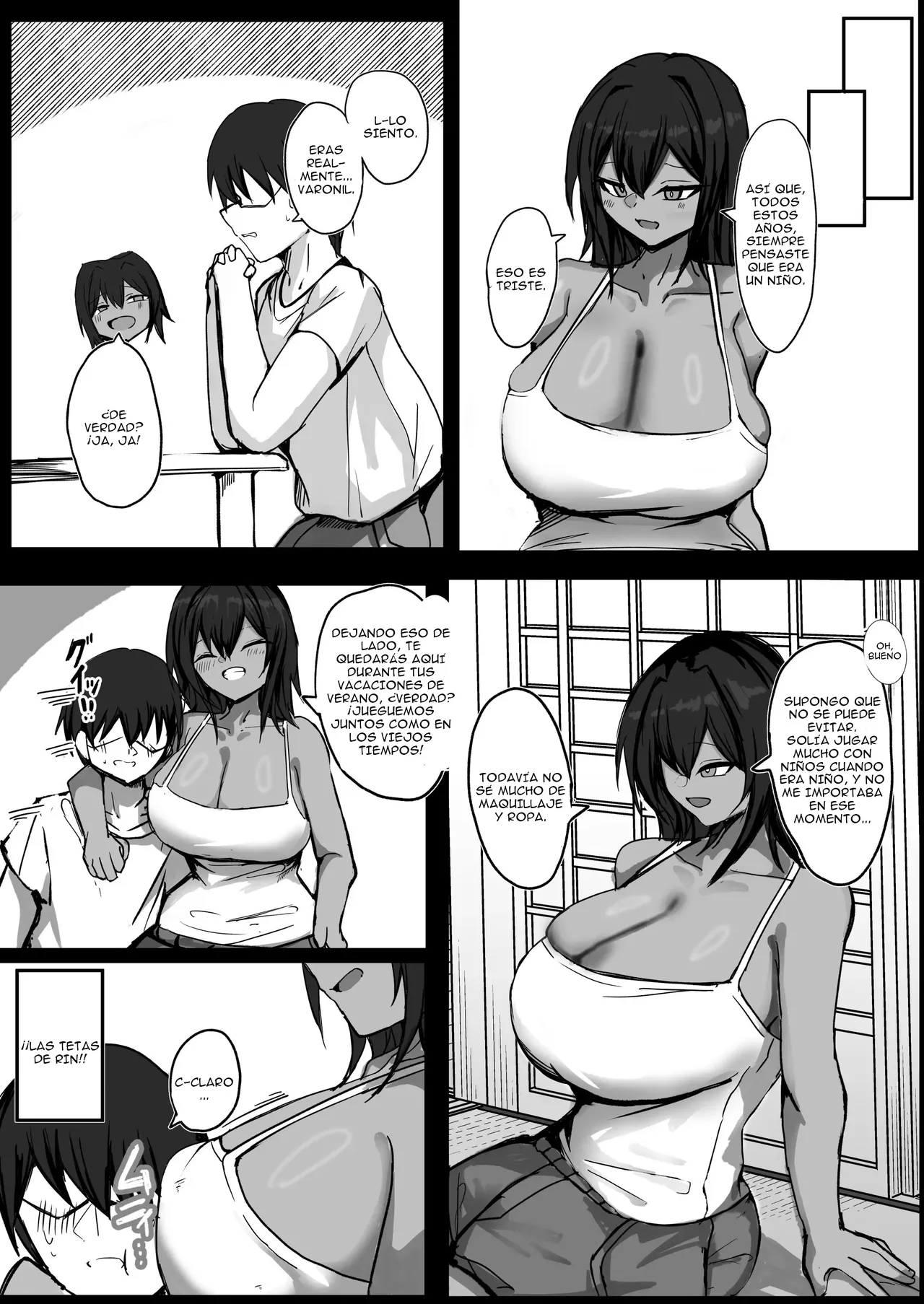 Mukashi Otoko dato Omotteta Kasshoku Bakunyuu Osananajimi to H Suru Hon Zenpen | Tuve Sexo con Mi Amiga Bronceada y Solía Pensar que Era un Chico - Page 6