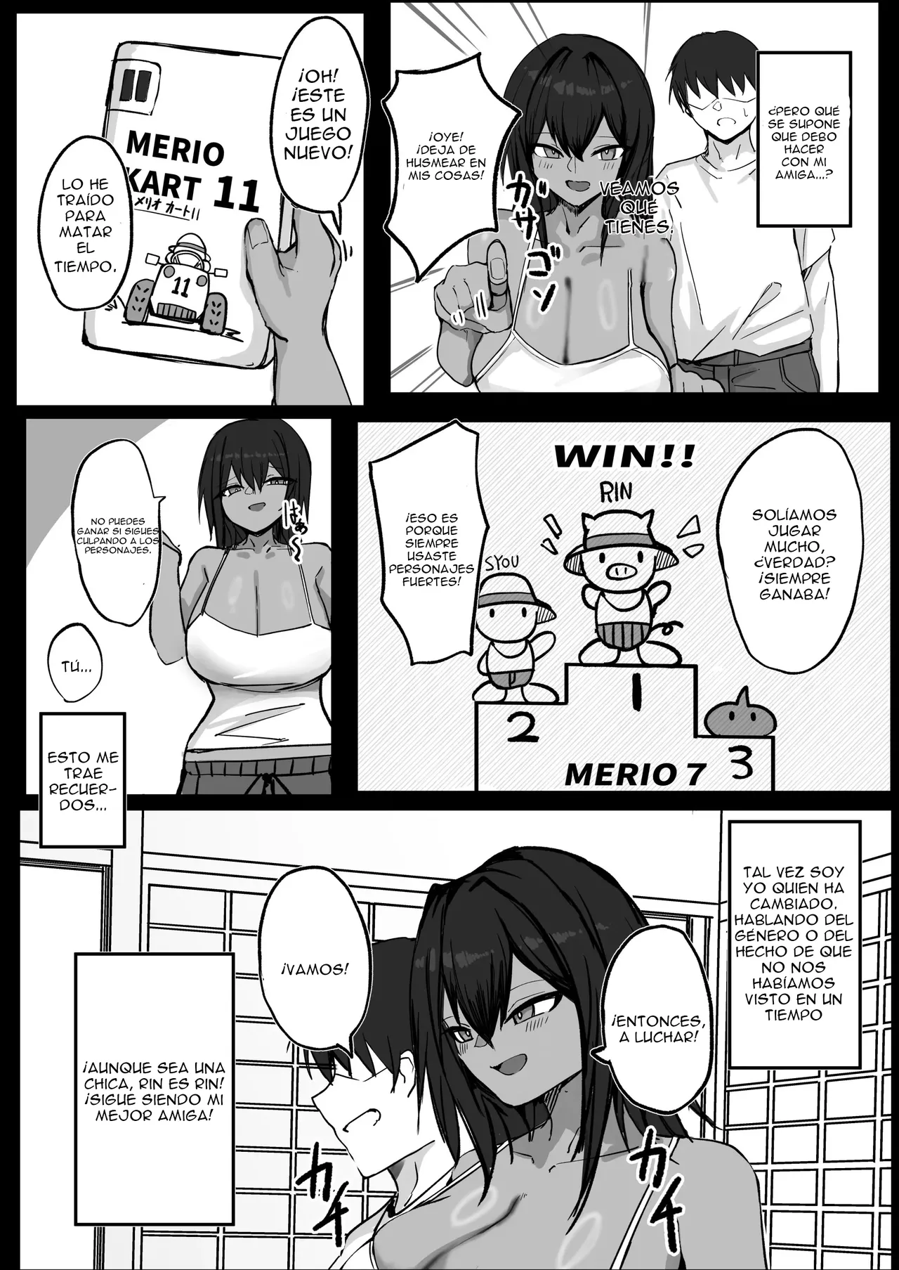 Mukashi Otoko dato Omotteta Kasshoku Bakunyuu Osananajimi to H Suru Hon Zenpen | Tuve Sexo con Mi Amiga Bronceada y Solía Pensar que Era un Chico - Page 7