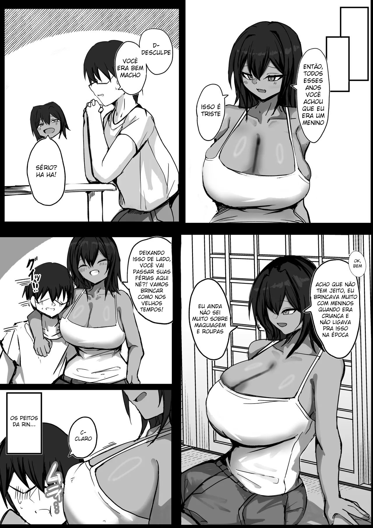 Sexo Com Minha Amiga Bronzeada e Peituda Que Eu Achava Que Era um Homem - Page 6