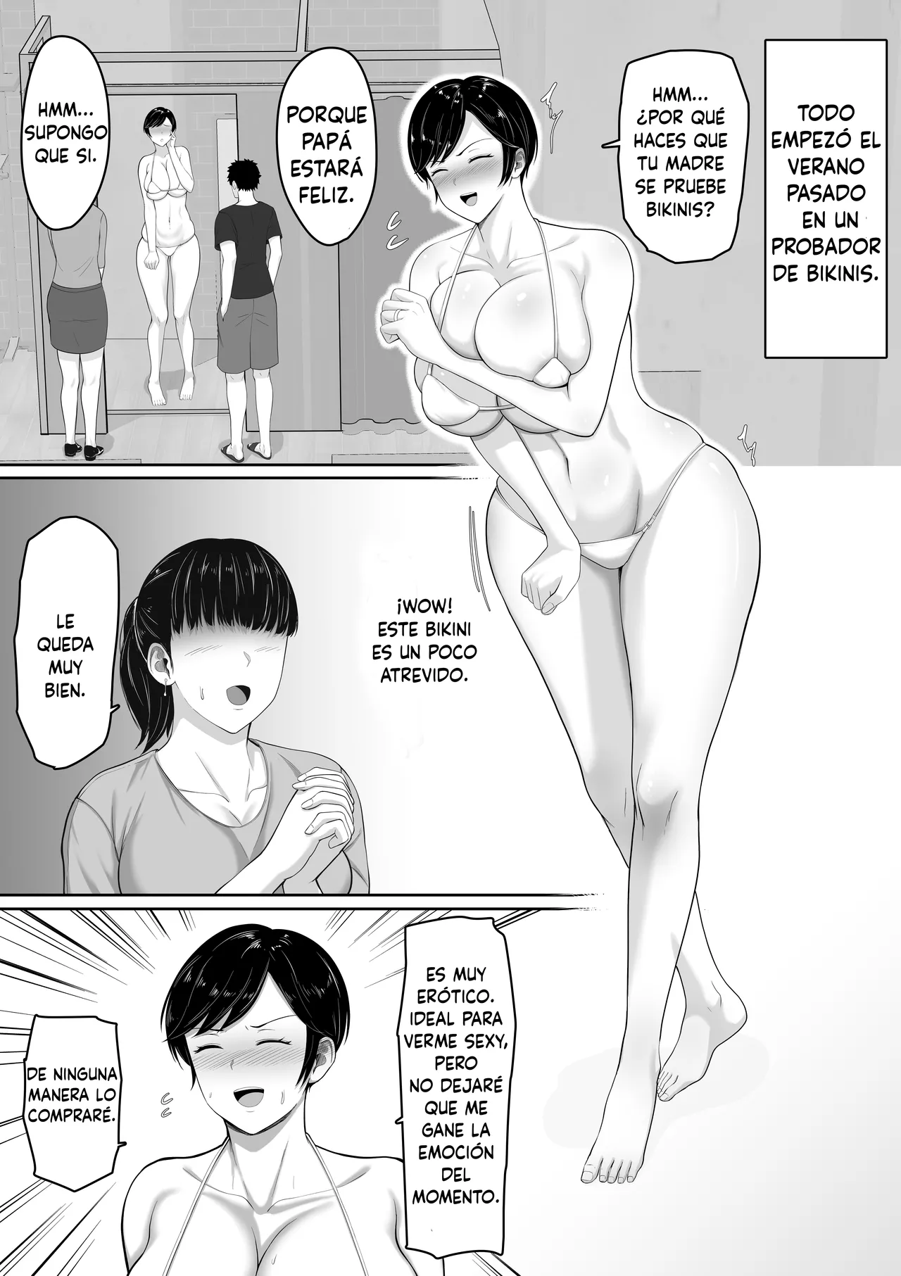 Sexless no Kyonyuu Haha ni Nori de Kisaseta Mizugi ga Erosugita node Chichi no Kawari ni Chinpo Iretara Mainichi Nori de Nakadashi Sasetekureru You ni Natta Hanashi - Page 8