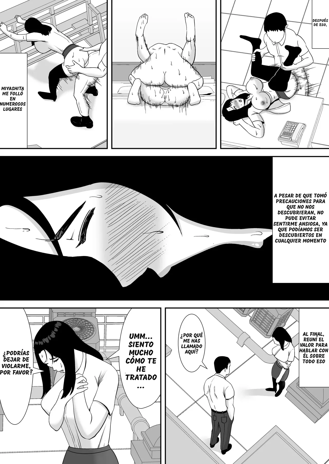 Ore no Koto o Gomi Atsukai Suru Mucchimuchi no Hitozuma Onna Joushi ga Ochiru made｜Haciendo que mi Molesta Jefa, quien me Trata como Basura, Sucumba ante mi Polla - Page 29