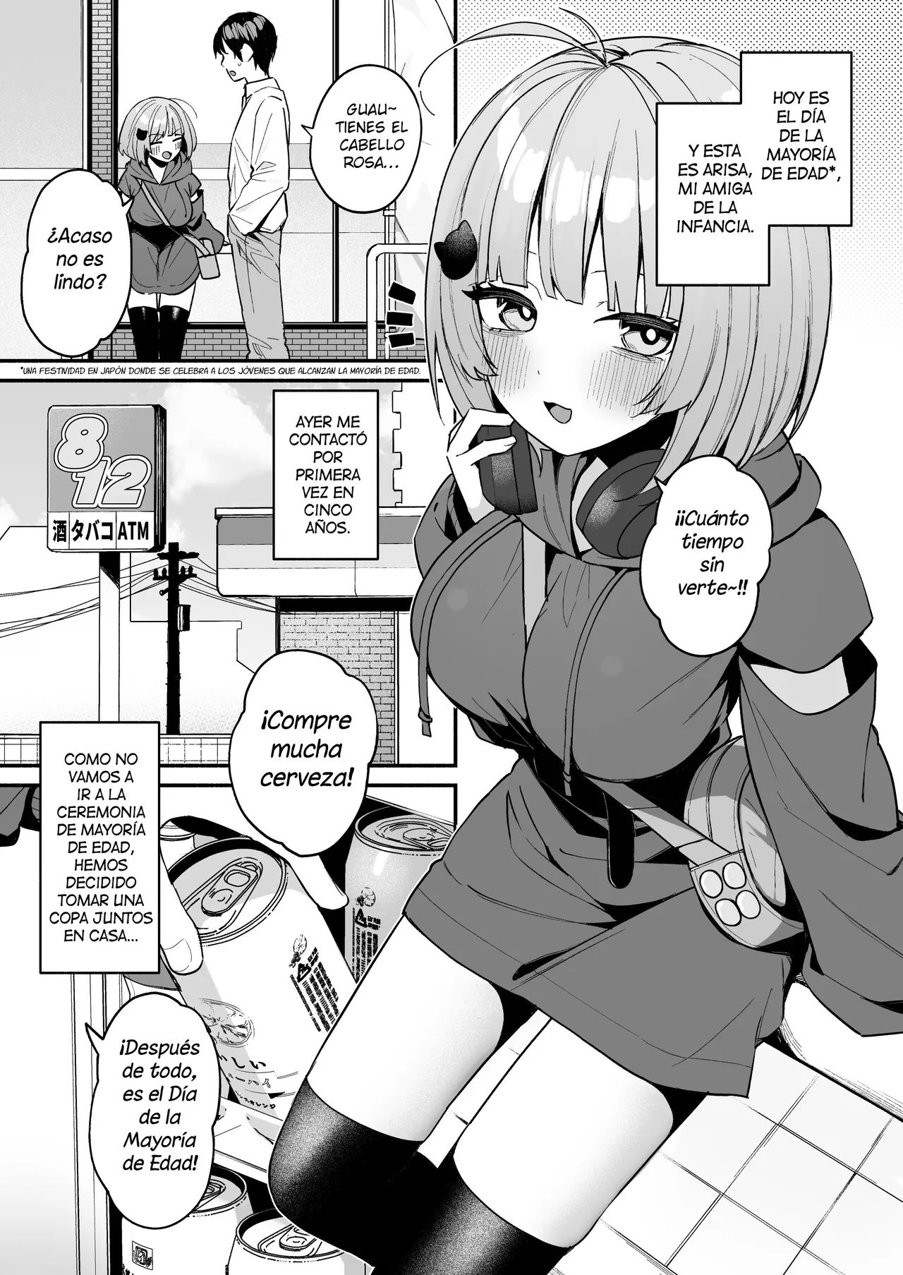 InCha Onna Tomodachi to Issho ni Seijinshiki Sabotte Yarimakuri - Page 3