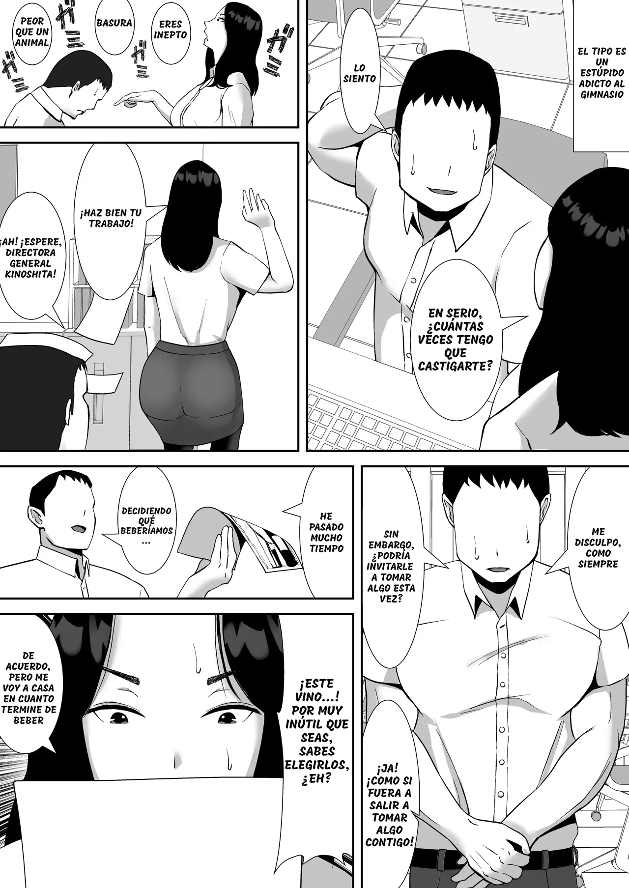 Ore no Koto o Gomi Atsukai Suru Mucchimuchi no Hitozuma Onna Joushi ga Ochiru made｜Haciendo que mi Molesta Jefa, quien me Trata como Basura, Sucumba ante mi Polla - Page 4