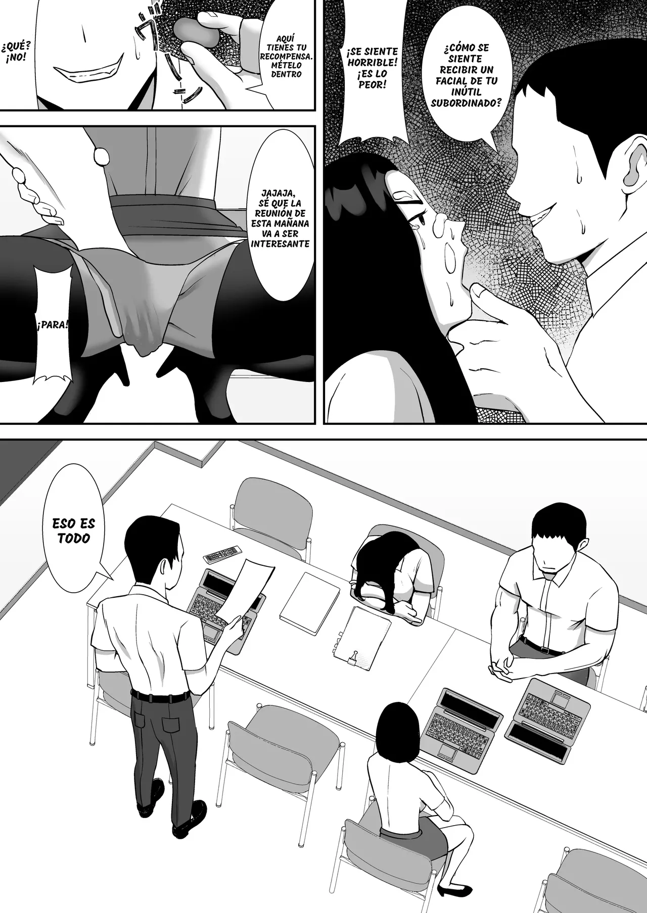Ore no Koto o Gomi Atsukai Suru Mucchimuchi no Hitozuma Onna Joushi ga Ochiru made｜Haciendo que mi Molesta Jefa, quien me Trata como Basura, Sucumba ante mi Polla - Page 9
