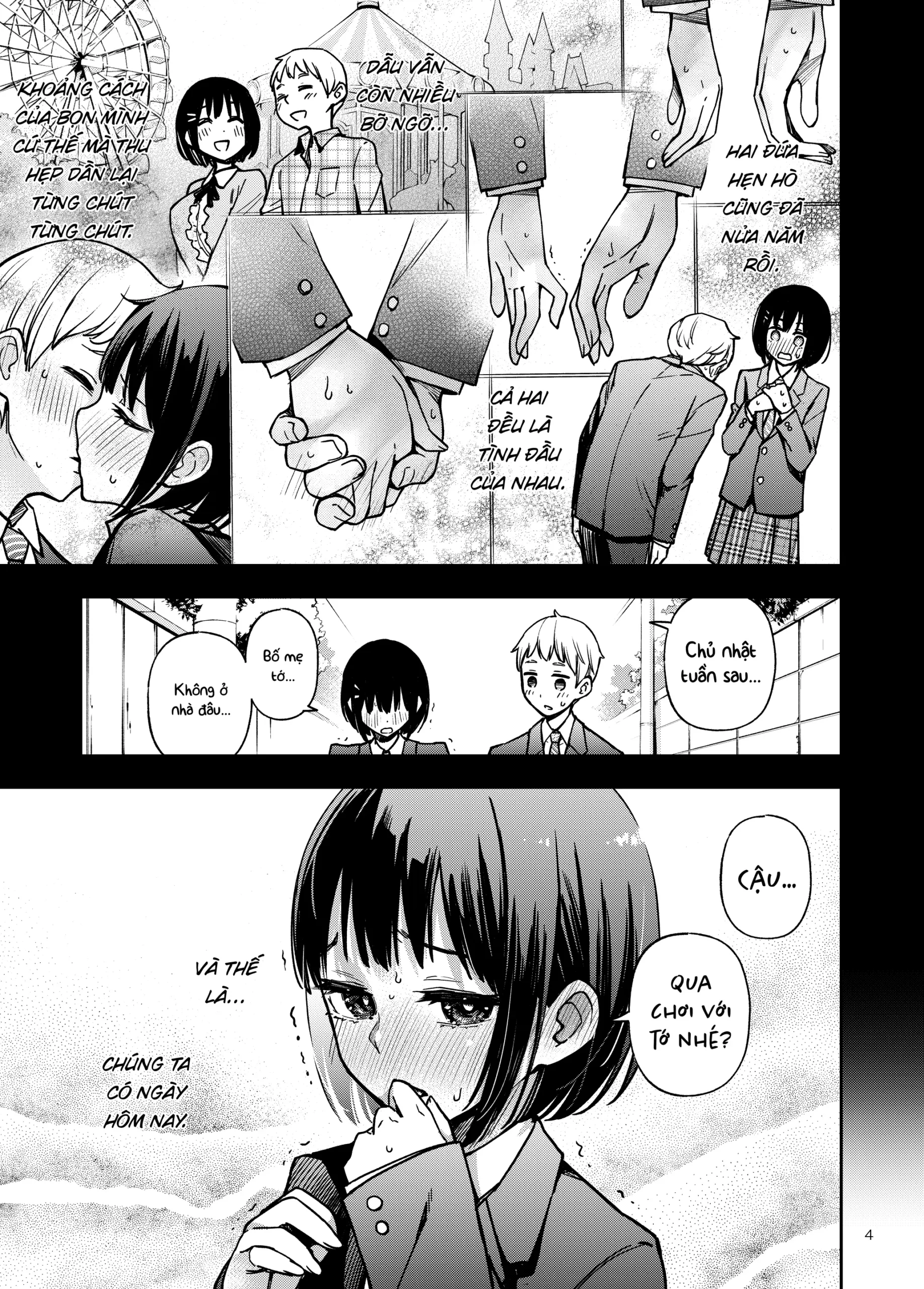Shojo ga Doutei to no Hatsutaiken de Mezamechau Hanashi | Cặp Đôi Trong Trắng Giờ Đã Được “Khai Sáng” Sau Khi Trao Nhau Lần Đầu #1 - Page 4