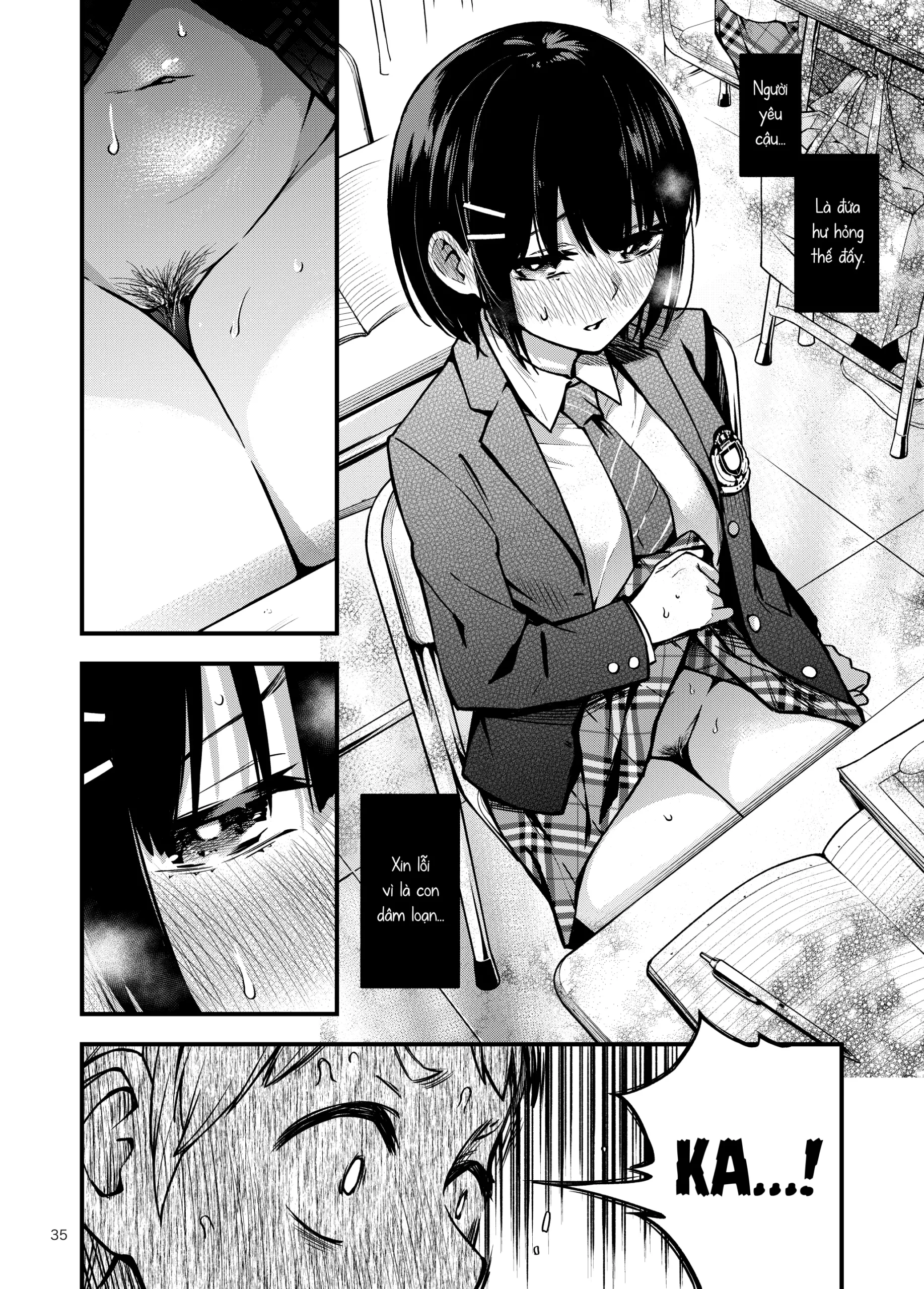 Shojo ga Doutei to no Hatsutaiken de Mezamechau Hanashi | Cặp Đôi Trong Trắng Giờ Đã Được “Khai Sáng” Sau Khi Trao Nhau Lần Đầu #1 - Page 35