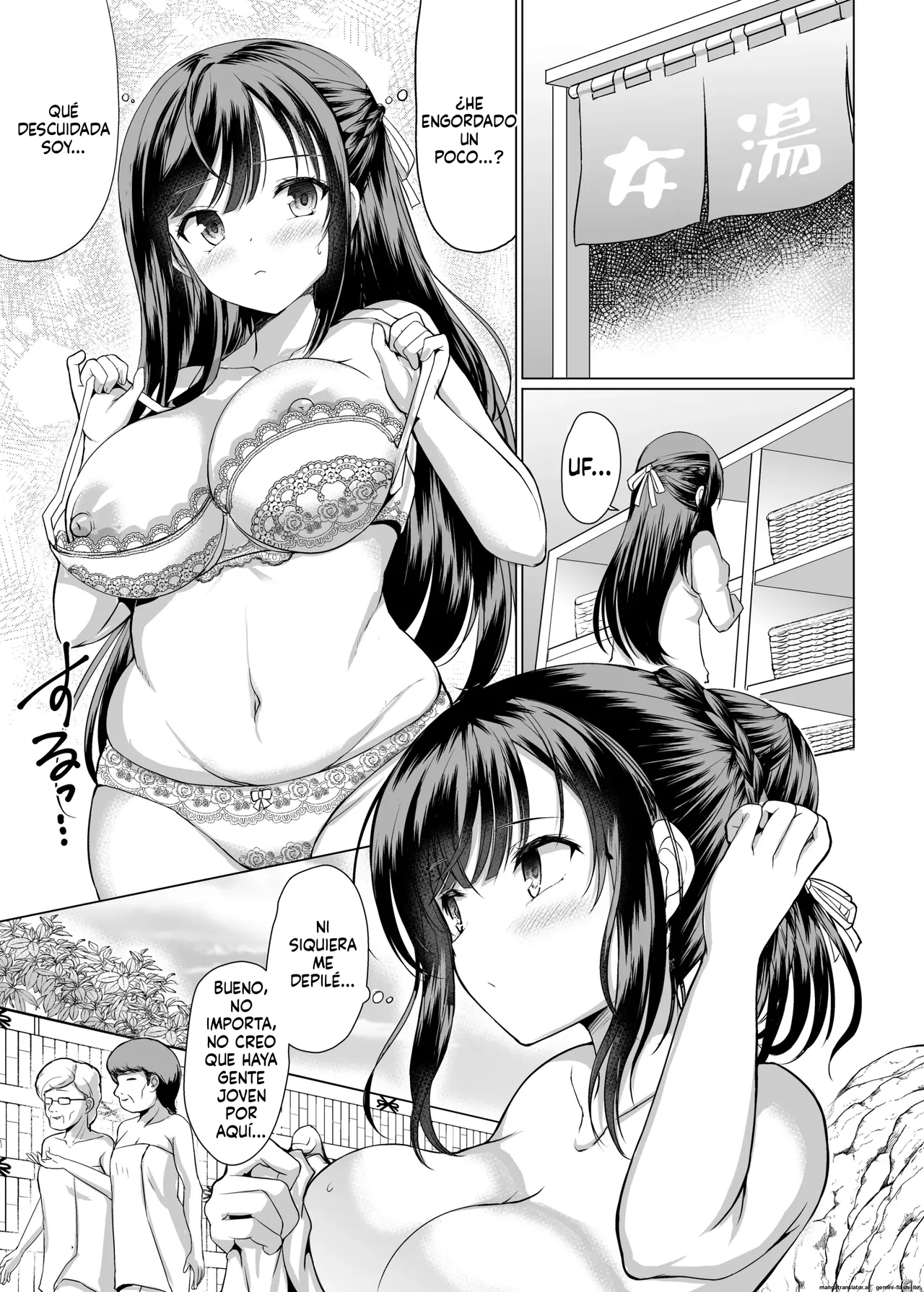 JK nanoni Onsen de Oji-san-tachi to Nakayoku Nacchatta|Siendo de Preparatoria, Me Volví Amiga Sexual de unos Viejos en las Aguas Termales - Page 5