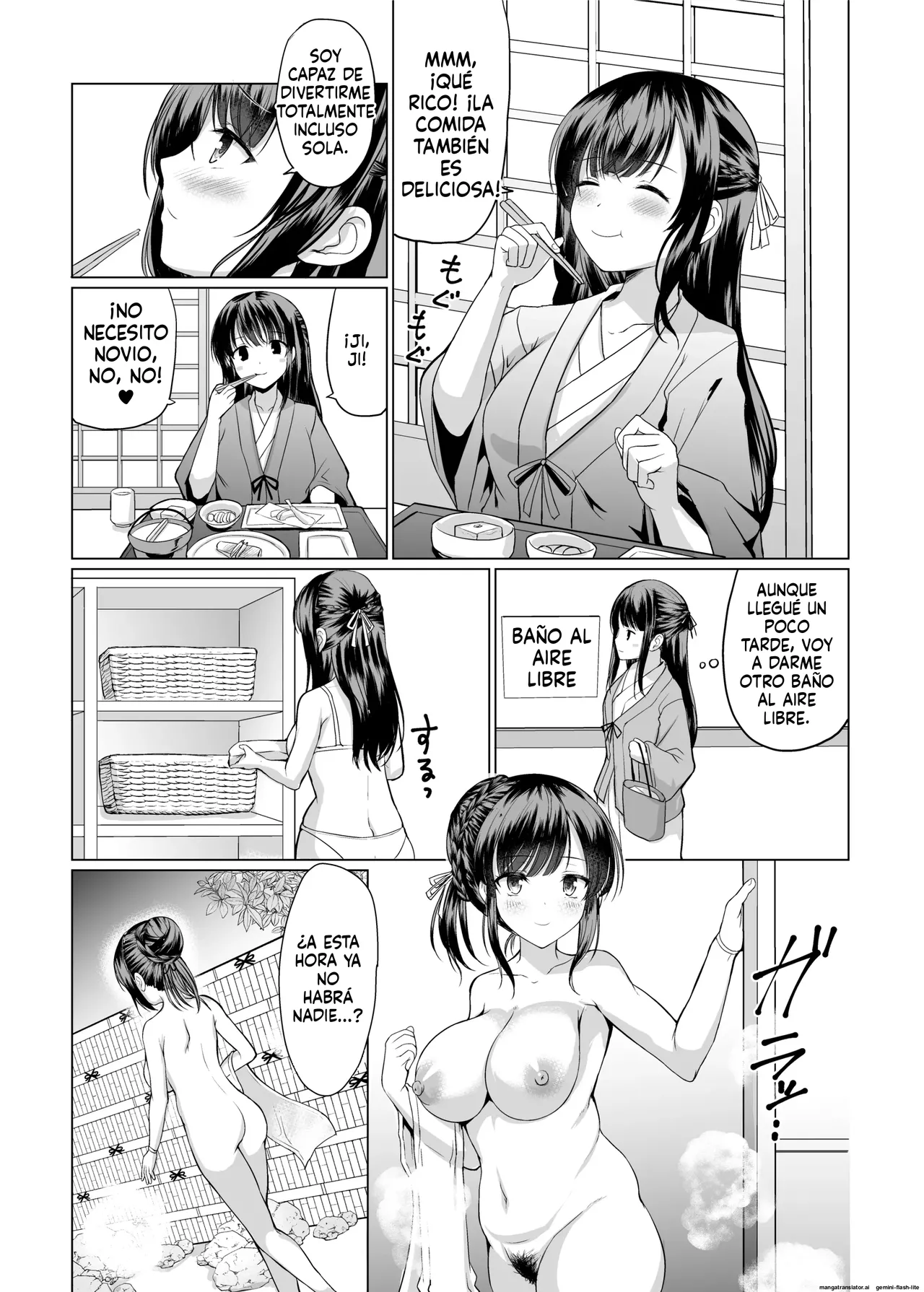 JK nanoni Onsen de Oji-san-tachi to Nakayoku Nacchatta|Siendo de Preparatoria, Me Volví Amiga Sexual de unos Viejos en las Aguas Termales - Page 7