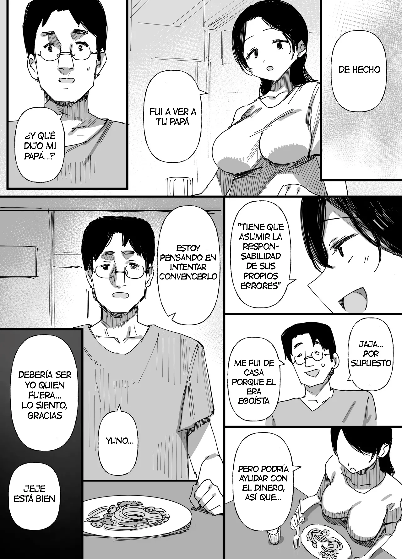 Otto no Shakkin Nakadashi Hensai Gifu ni Mi o Uru Komochi Tsuma｜Una Mujer Casada Vende su Cuerpo a su Suegro - Page 18