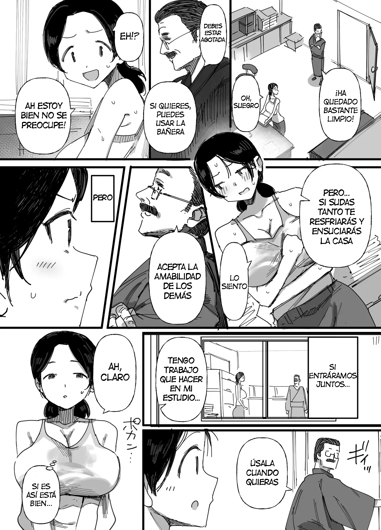 Otto no Shakkin Nakadashi Hensai Gifu ni Mi o Uru Komochi Tsuma｜Una Mujer Casada Vende su Cuerpo a su Suegro - Page 20