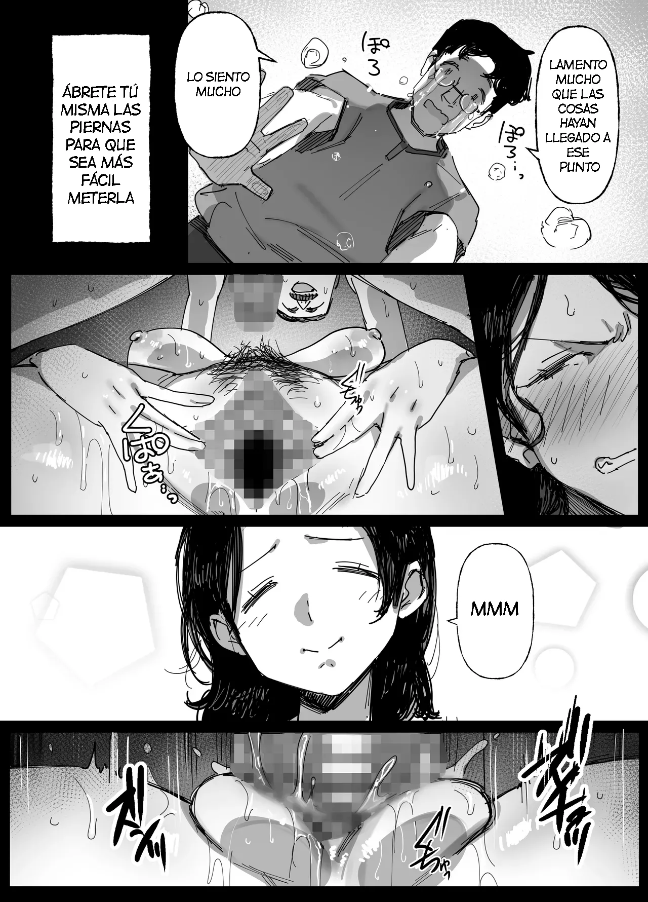Otto no Shakkin Nakadashi Hensai Gifu ni Mi o Uru Komochi Tsuma｜Una Mujer Casada Vende su Cuerpo a su Suegro - Page 35