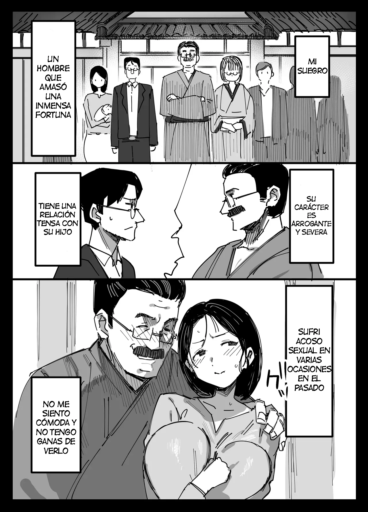 Otto no Shakkin Nakadashi Hensai Gifu ni Mi o Uru Komochi Tsuma｜Una Mujer Casada Vende su Cuerpo a su Suegro - Page 4